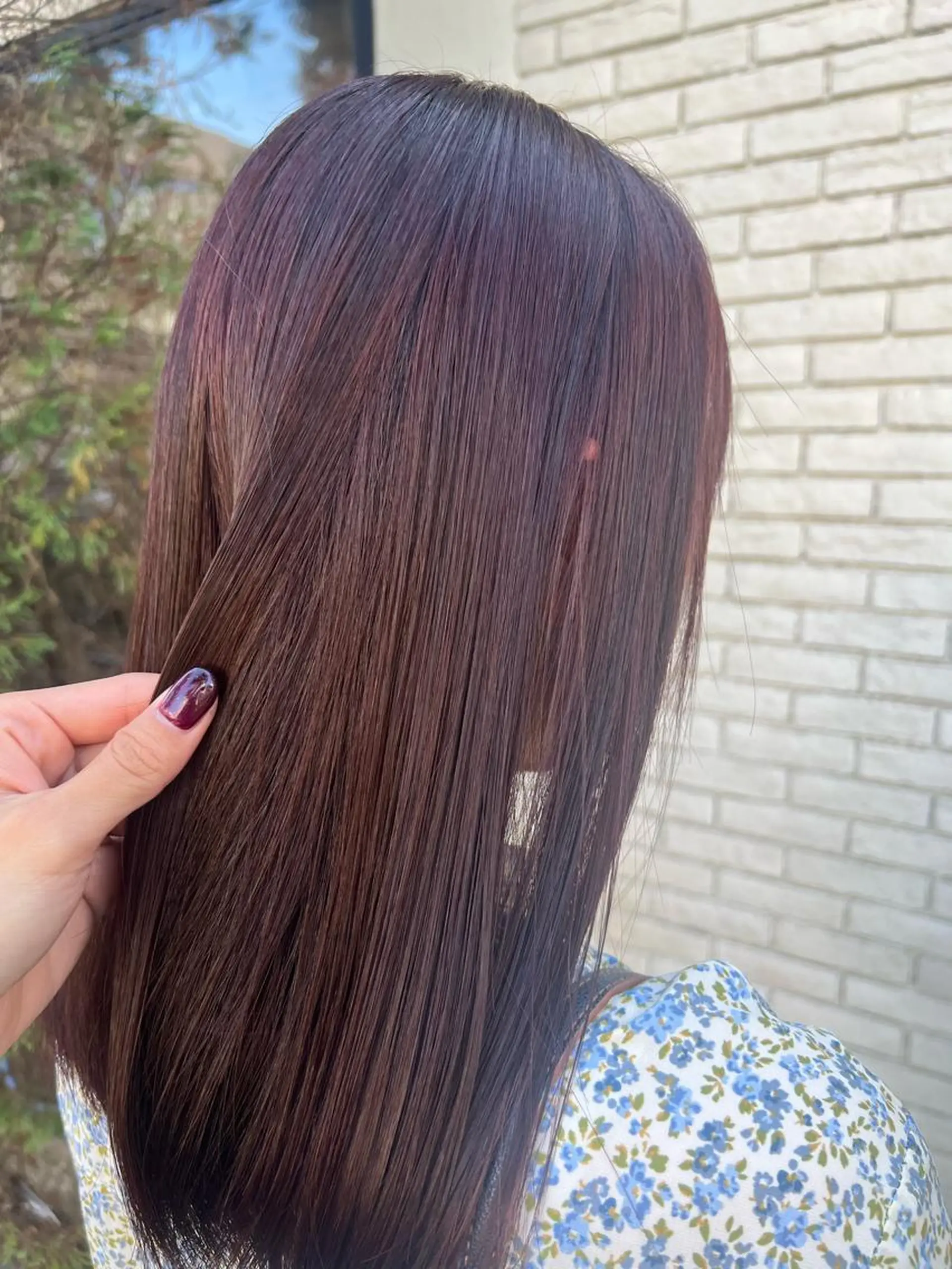 ミディアム カラー ブリーチ ブラウンカラー ブリーチなしカラー ピンクカラー ピンクブラウン incanto by hands所属・鹿児島美容室 NATSUKIのヘアスタイル