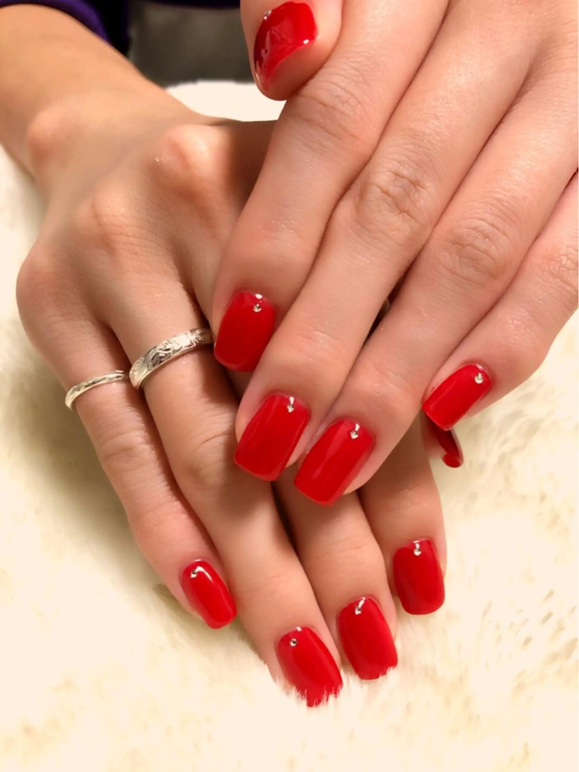 ネイル 赤色 ネイルサロン ティンタ所属・馬場 典子のネイルデザイン