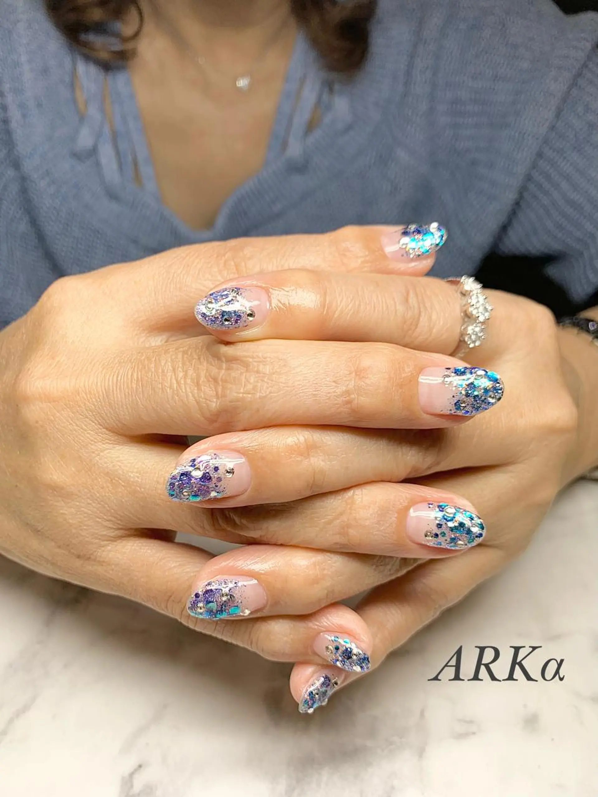 ミディアム ネイル ハンドネイル Nailsalon ARKαのネイルデザイン