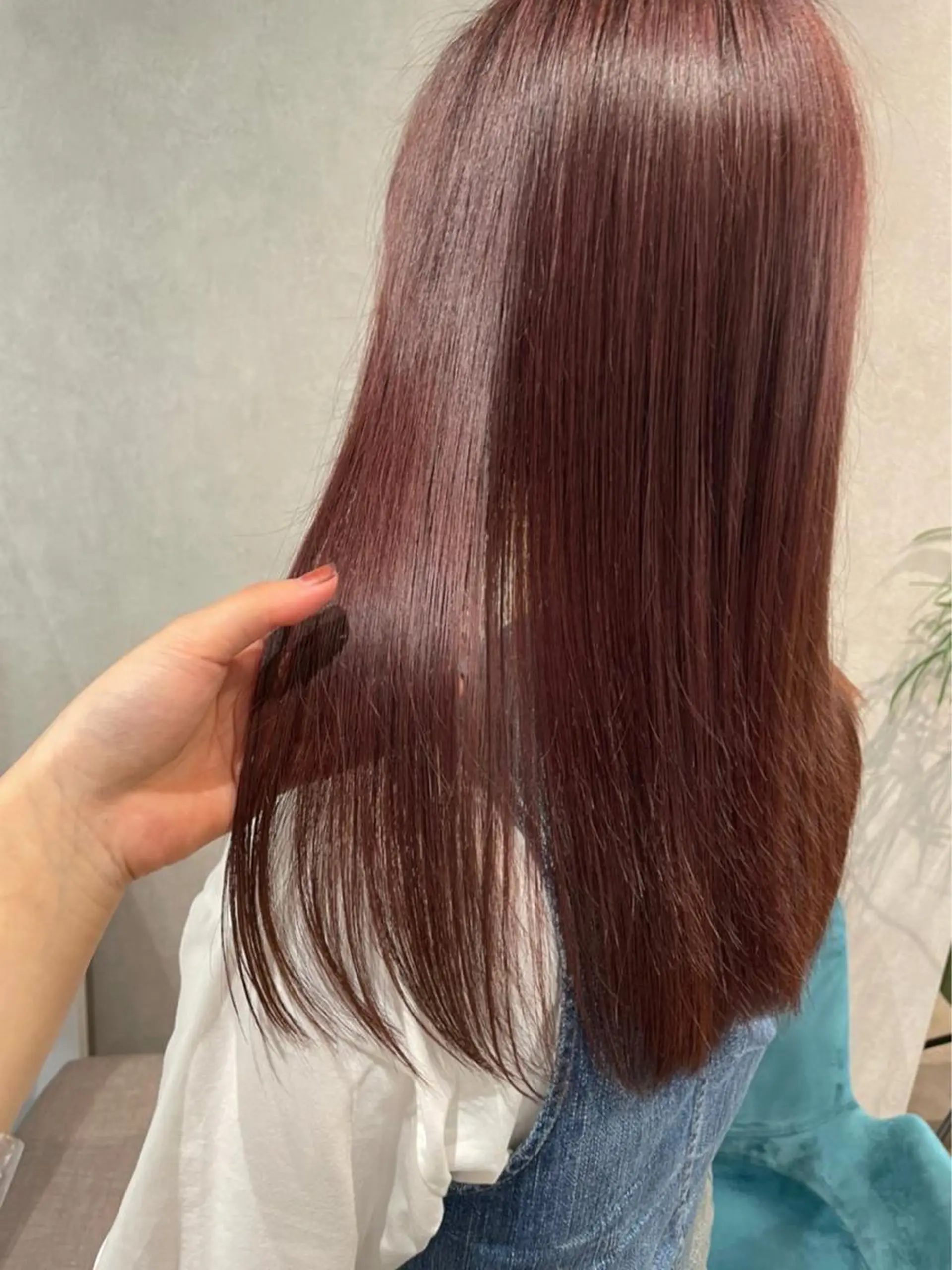 ロング 切りっぱなしボブ ボブ 顔周りカット ハイライト 髪質改善 ヘアカラー 髪質改善&艶カラー/ ほんだあみ (♡)のヘアスタイル