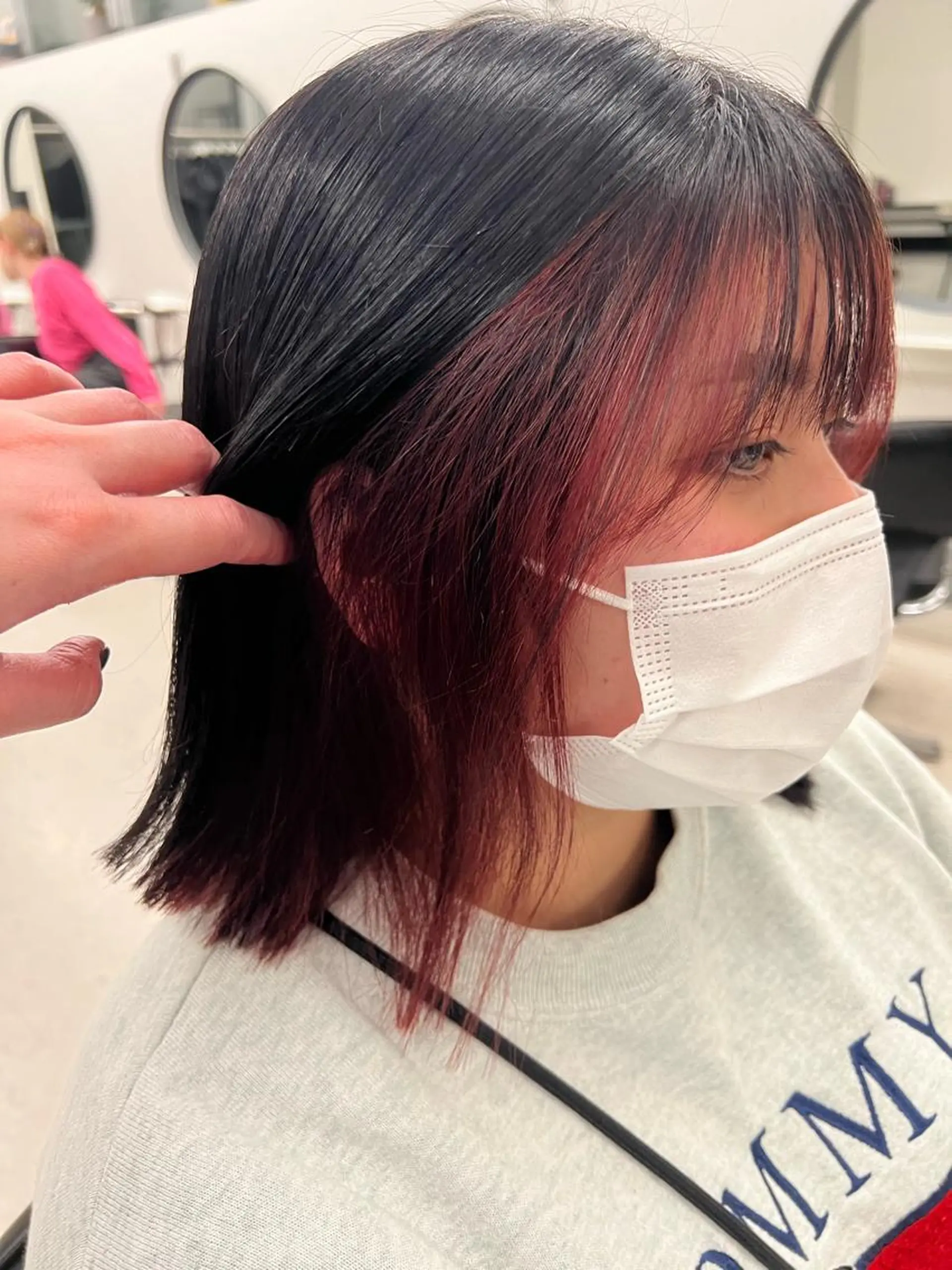 ショート カラー バレイヤージュ ブリーチ ケアブリーチ ダブルカラー イヤリングカラー 🌈新田 みどり🌈のヘアスタイル