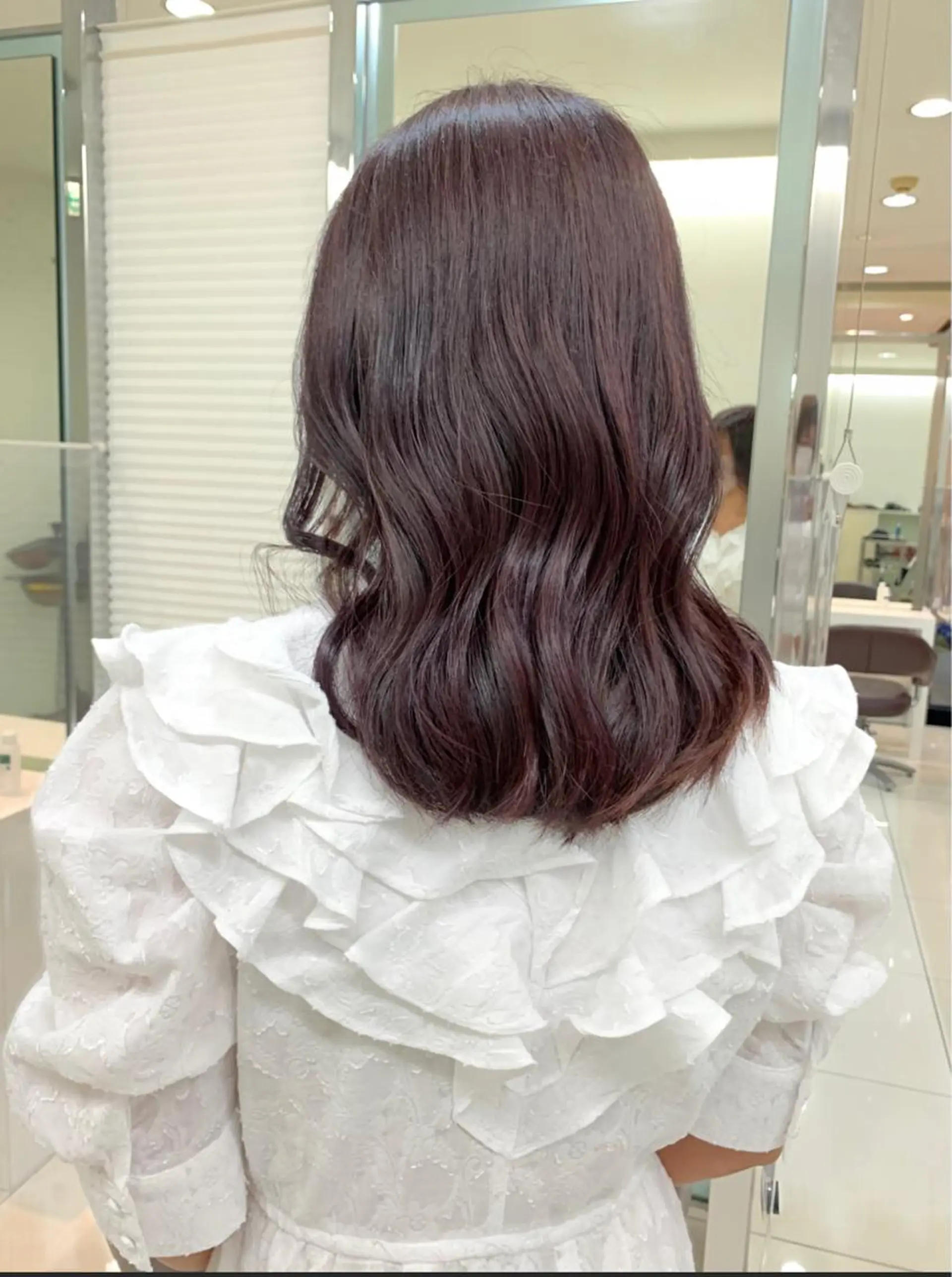 ミディアム カラー パープルカラー 原宿パーマ kazuのヘアスタイル