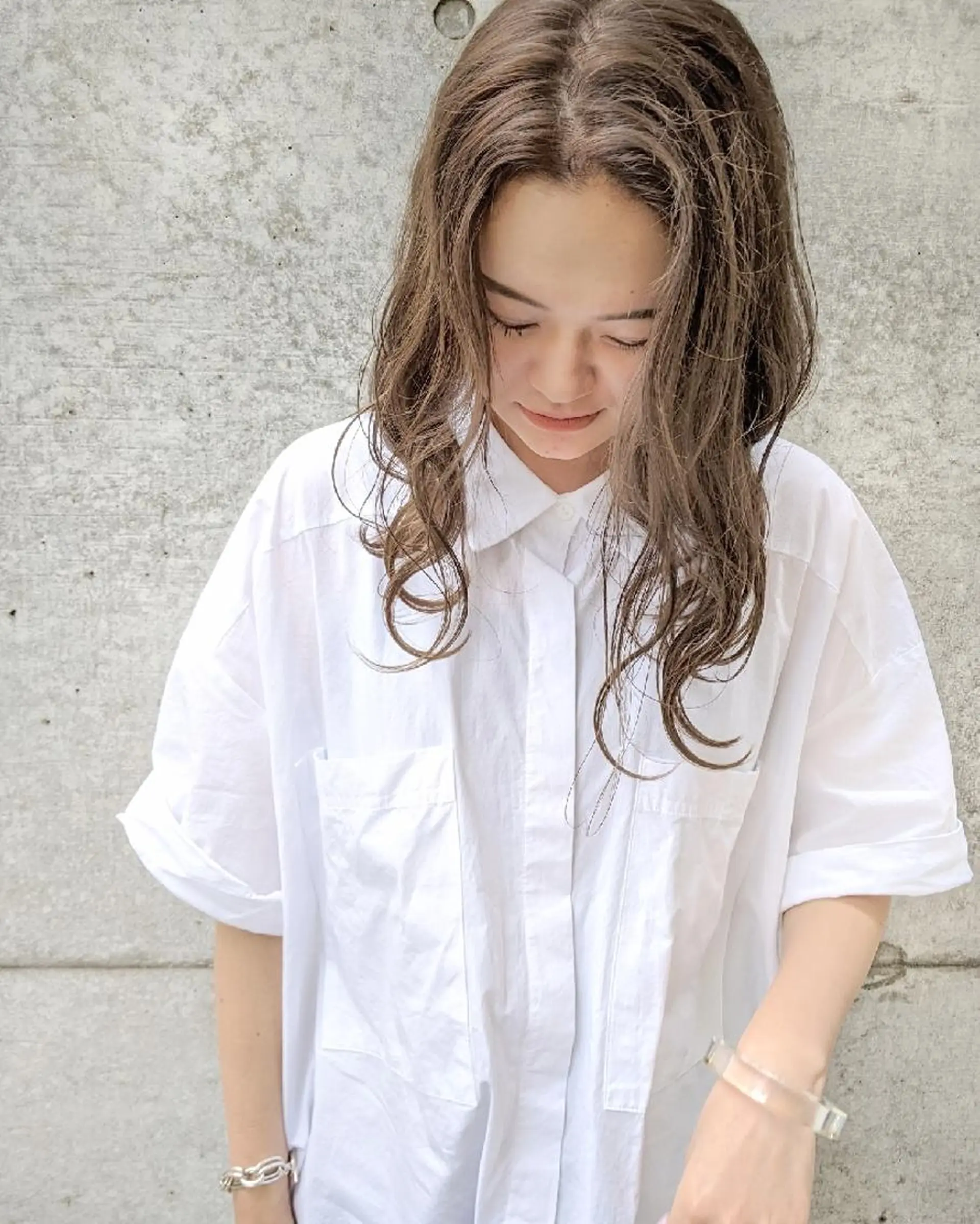 ミディアム カラー ヘアアレンジ 南堀江 möwen ( メーヴェ )所属・mowen RUIのヘアスタイル