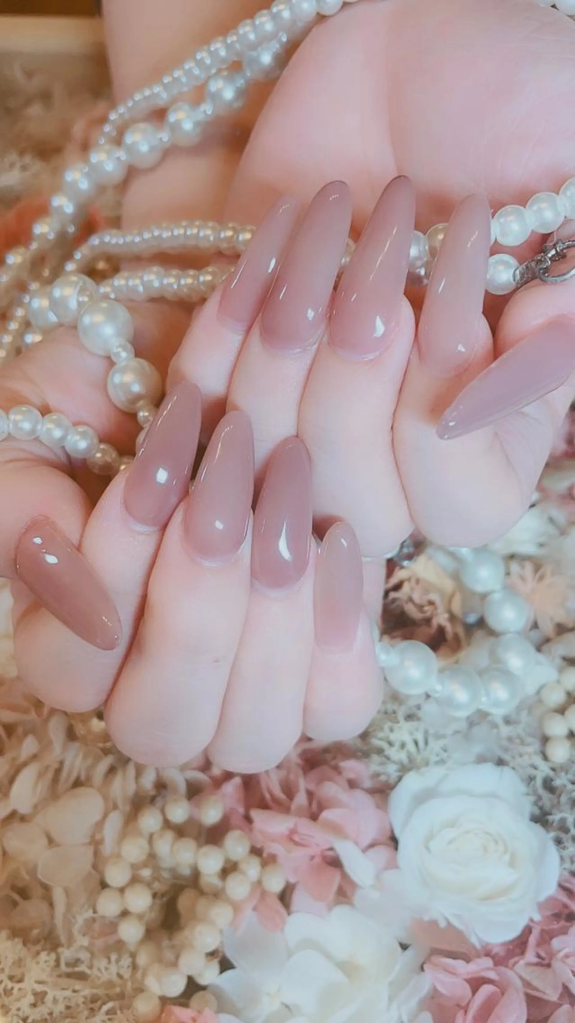 ネイル 長さ出し ワンカラーネイル スカルプネイル fleur nailのネイルデザイン
