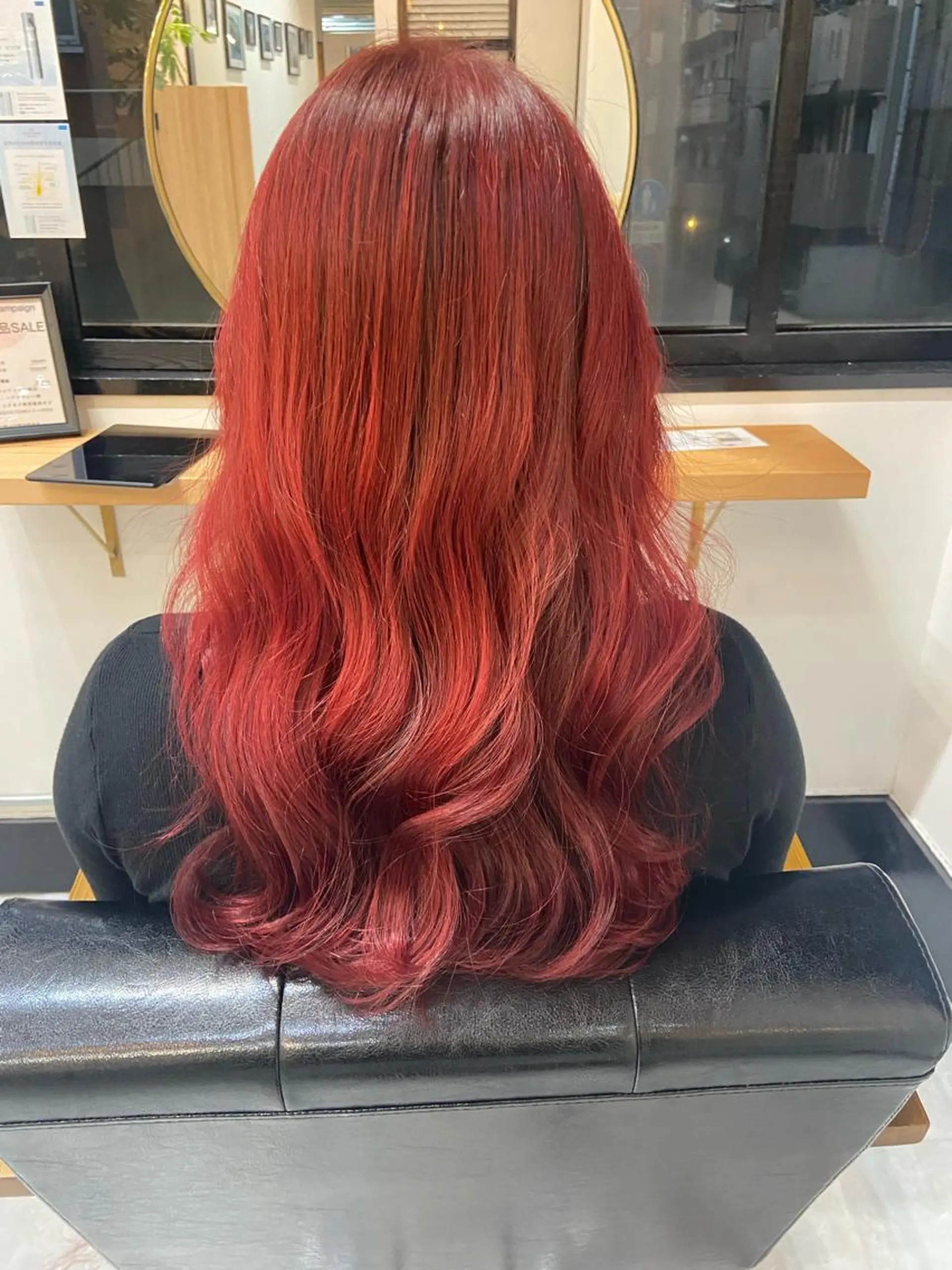 ロング カラー カット ヘアカラー トリートメント 田中 あやなのヘアスタイル