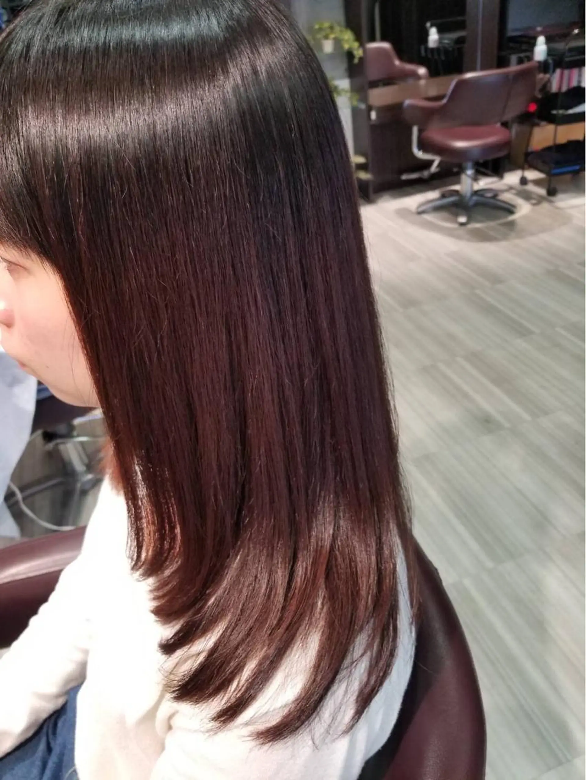 ロング カット 縮毛矯正 トリートメント 南草津美容室デザインスペースアース所属・南草津美容室 小林由実のヘアスタイル