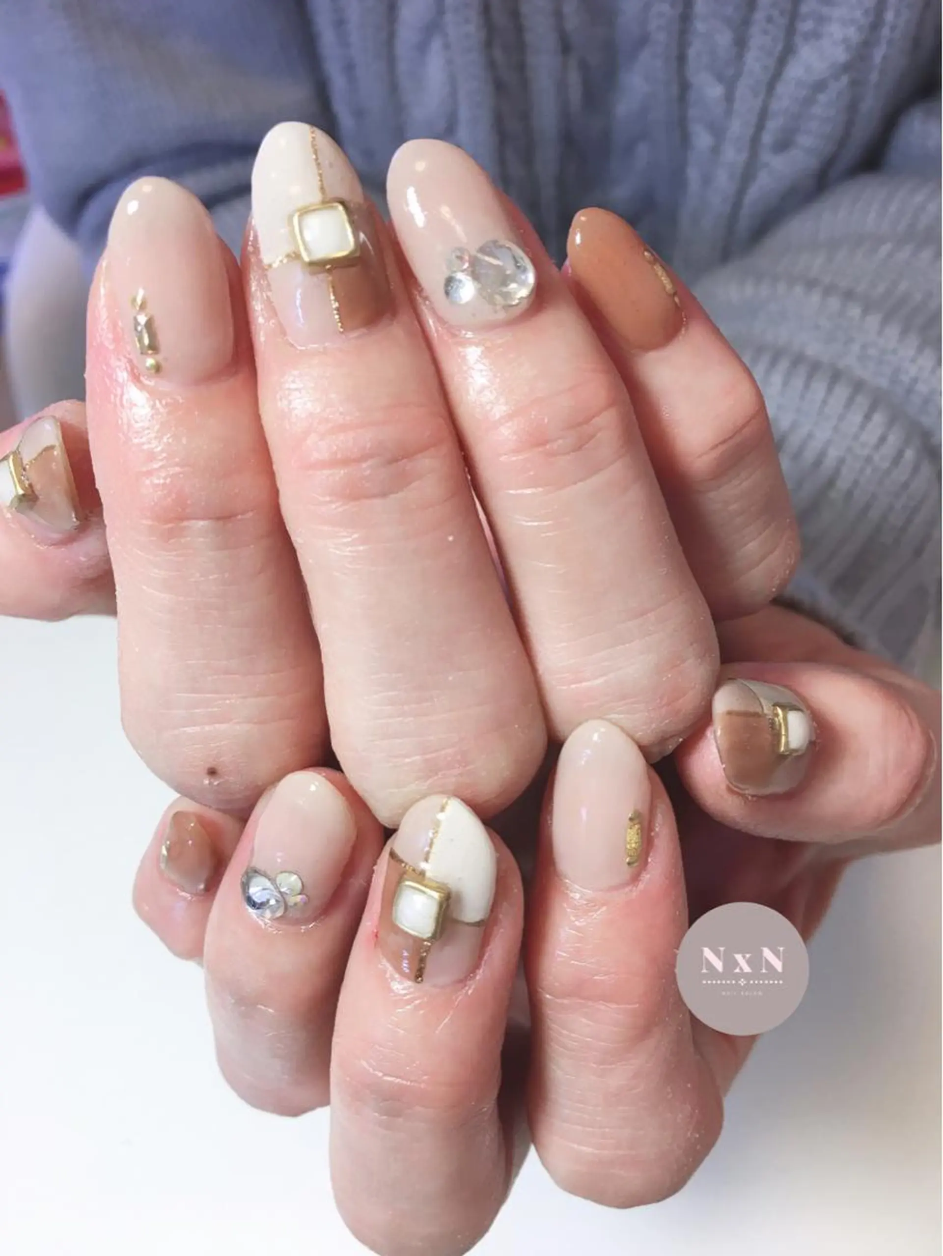 ネイル ジェルネイル ぷっくりネイル バレンタイン nail salon N×Nのネイルデザイン