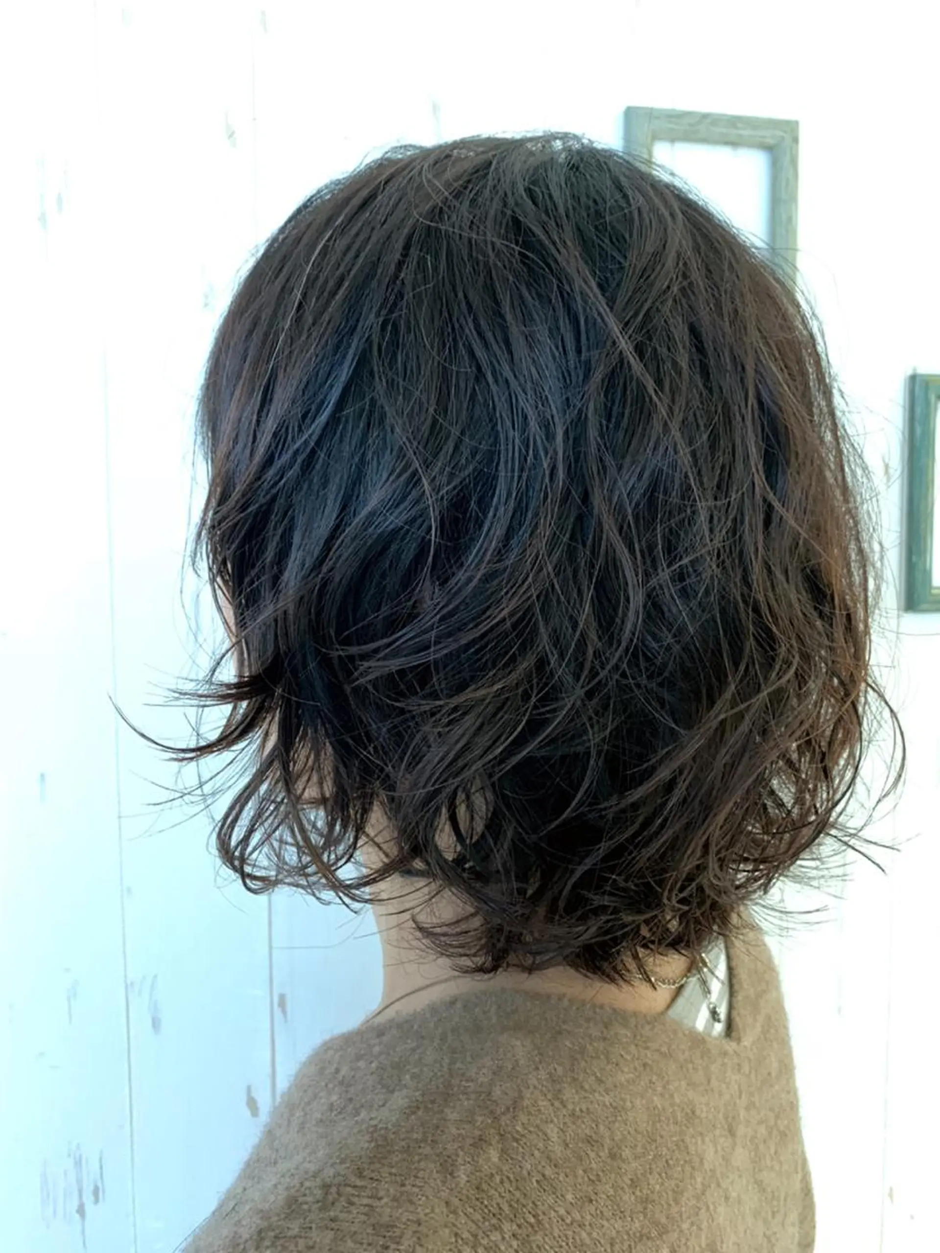 ミディアム パーマ 髪質改善/ハイライト 小林秀樹のヘアスタイル