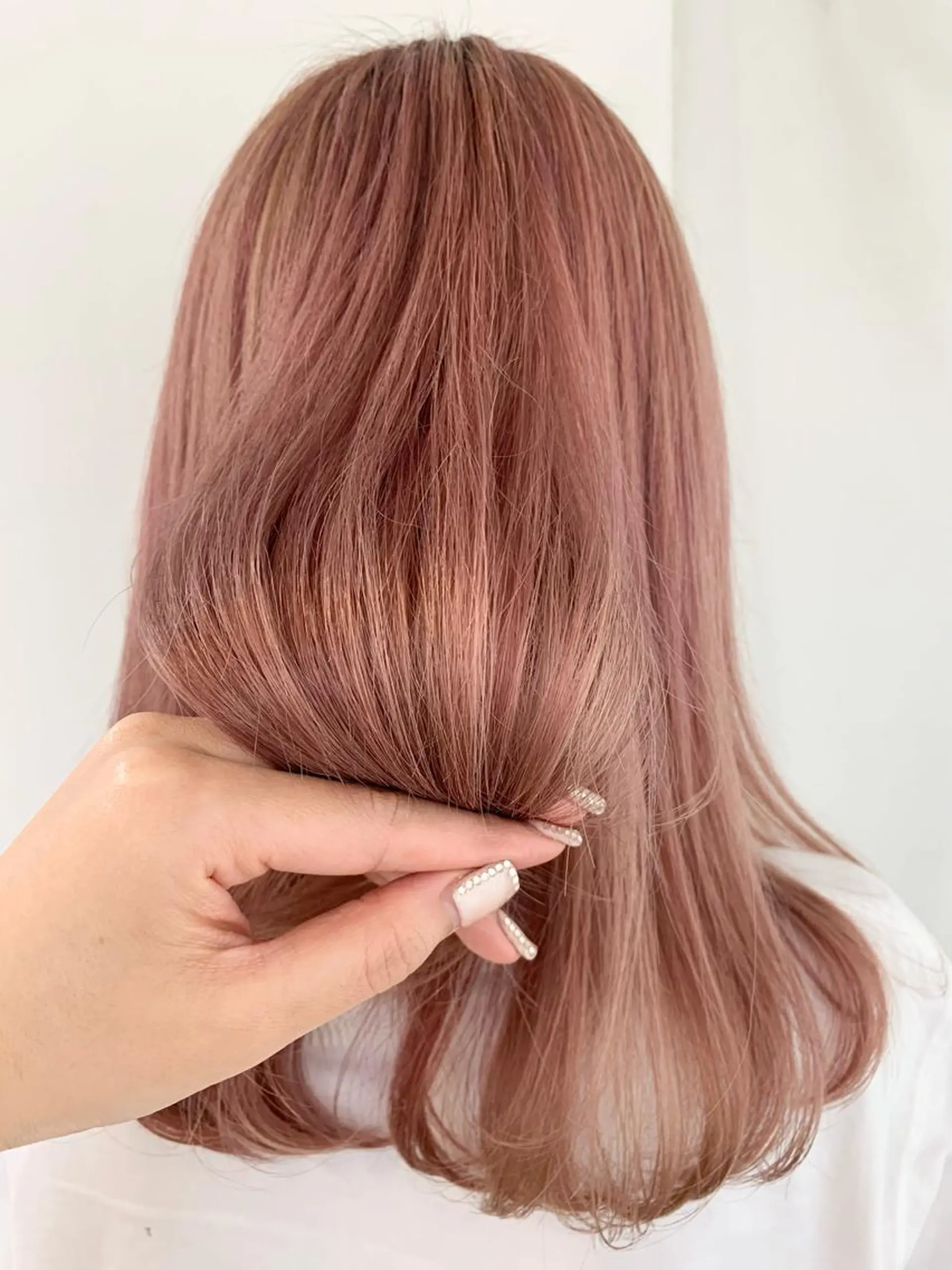 セミロング カラー パーマ ヘアアレンジ マツエク・マツパ ブリーチ まろやかベージュ/ 大上なおみのヘアスタイル