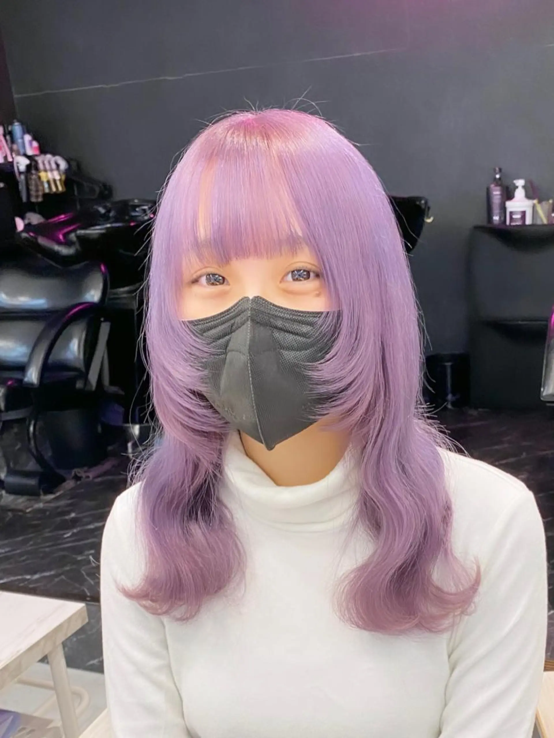 ロング カラー パーマ ヘアアレンジ メンズ キッズ ネイル マツエク・マツパ アイブロウ メンズバレイヤージュ メンズブリーチ メンズハイライト メンズハイトーン メンズインナーカラー カット 🐺ウルフ×ハイトー ン🖤Yukinoのヘアスタイル