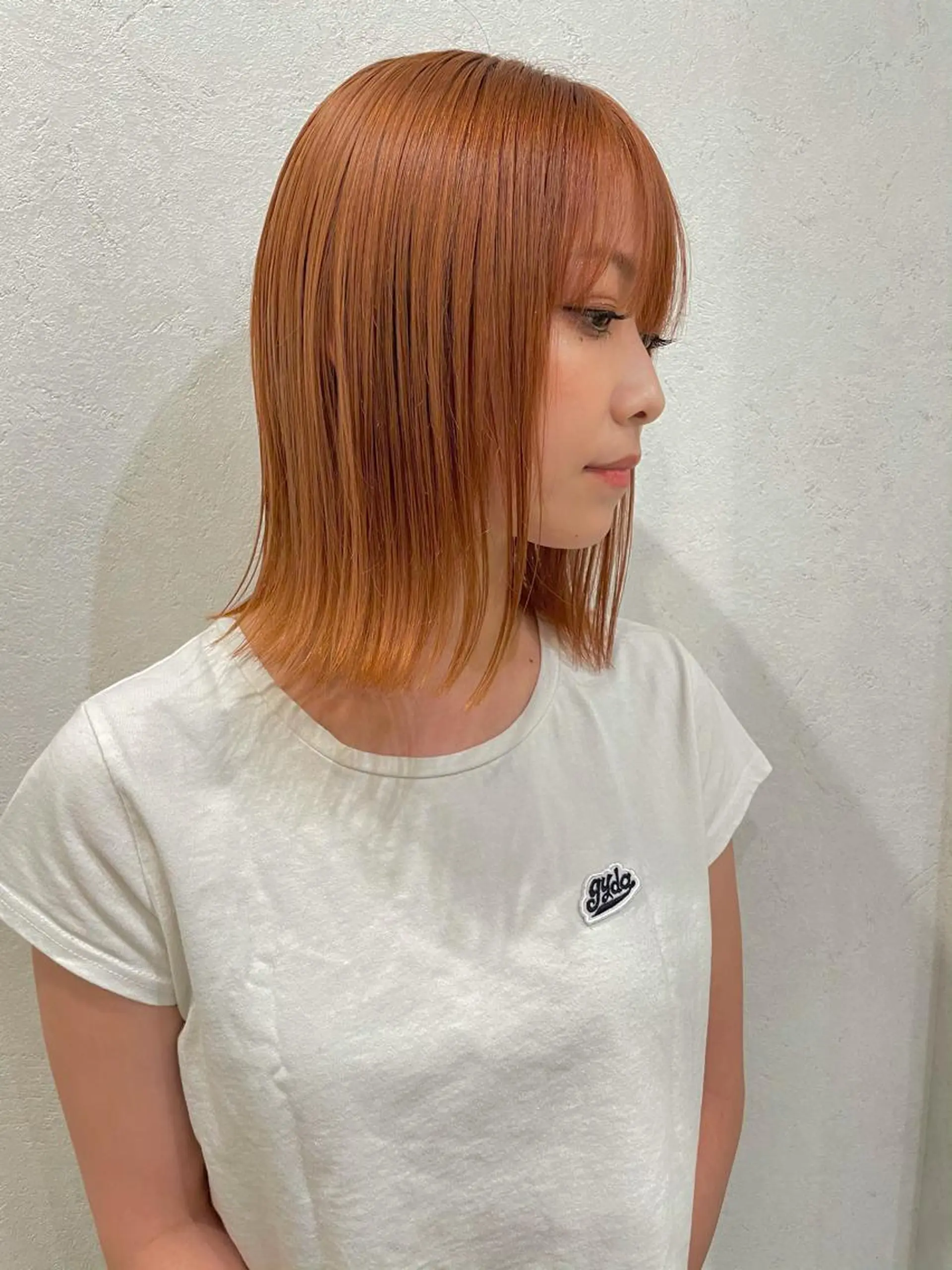 ミディアム カラー ブリーチ ケアブリーチ 透明感カラー イルミナカラー 髪質改善 安藤 佑衣のヘアスタイル