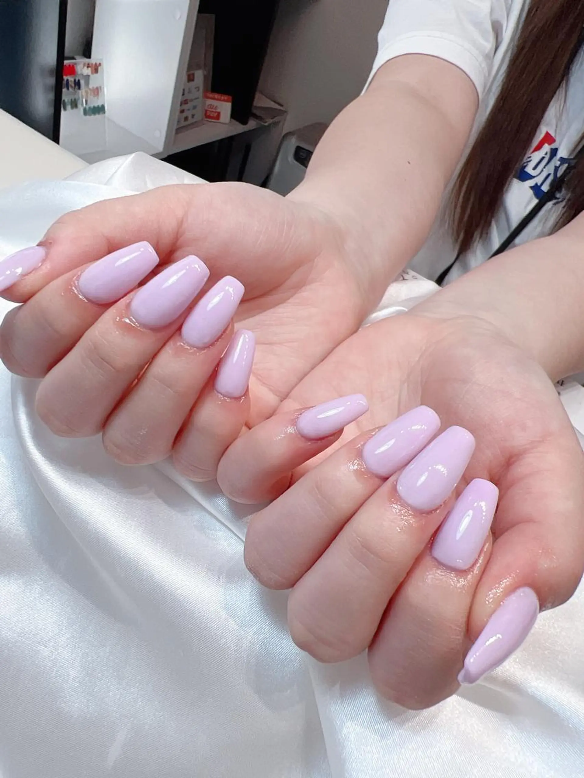 ネイル ワンカラーネイル ピンク シンプルネイル bijou nails所属・bijou nails　蓮のネイルデザイン