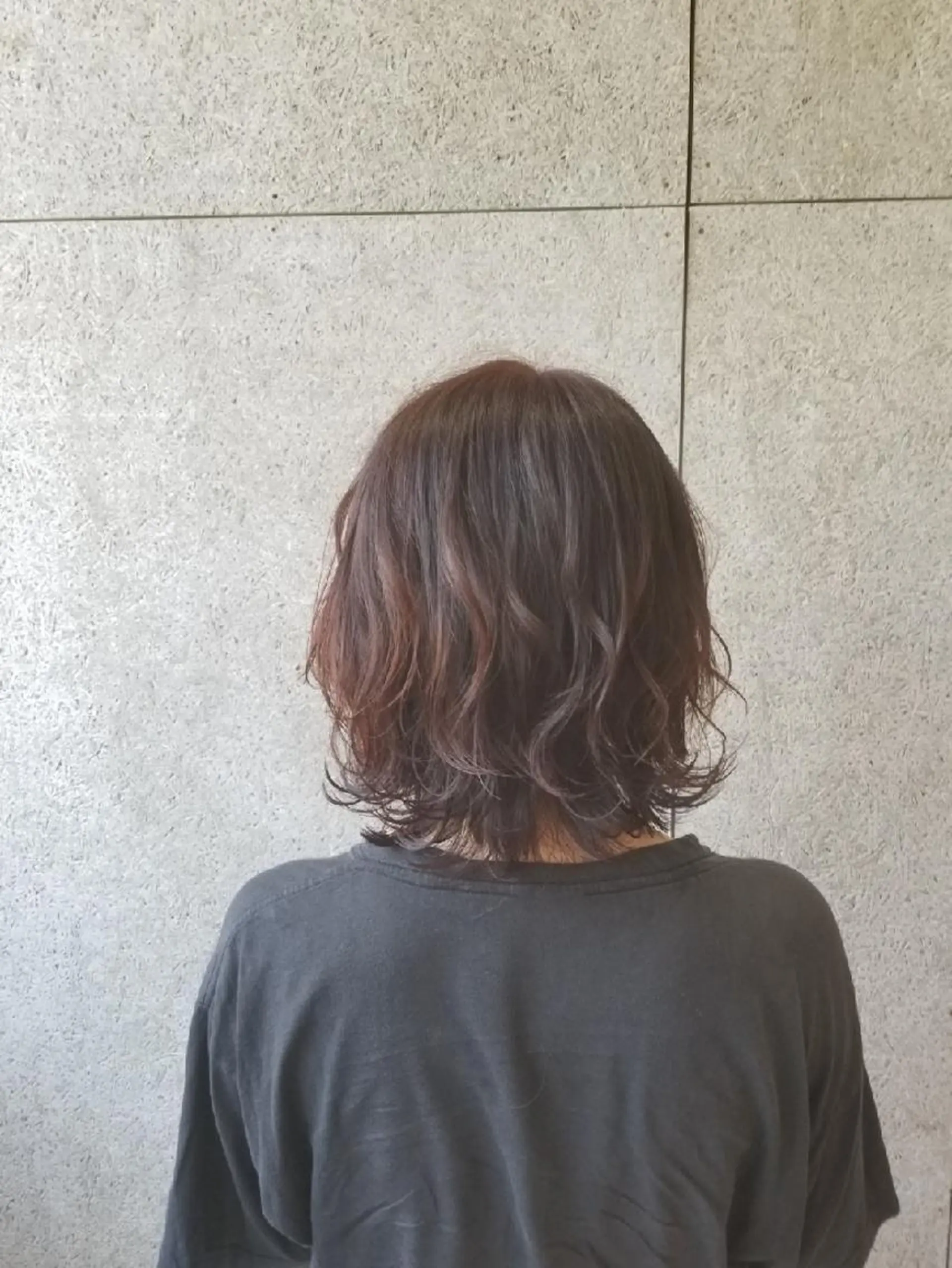 ミディアム カラー ブラウンカラー オレンジ オレンジブラウン カット 🔴赤み消し/ 艶カラー落合　優🔴のヘアスタイル