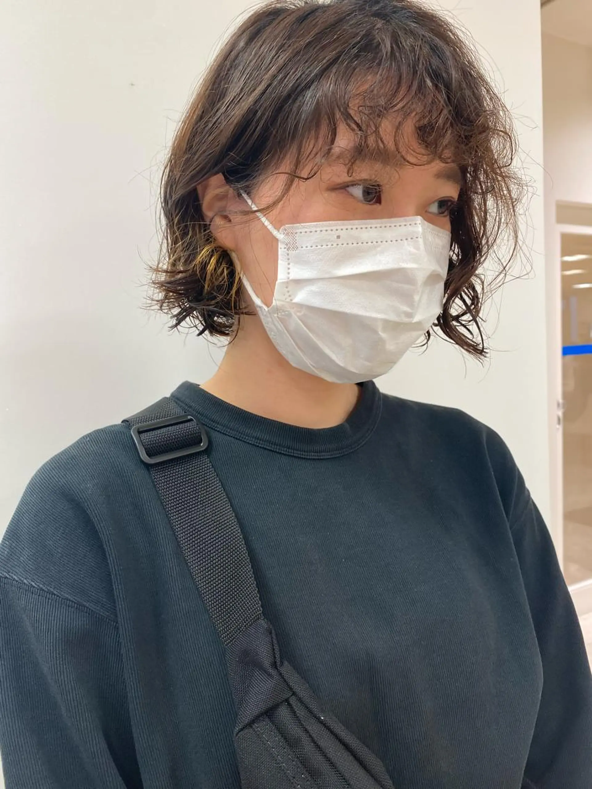 ミディアム パーマ ヘアアレンジ カット パーマ トリートメント レイヤー/ウルフ🤎 mayo.のヘアスタイル