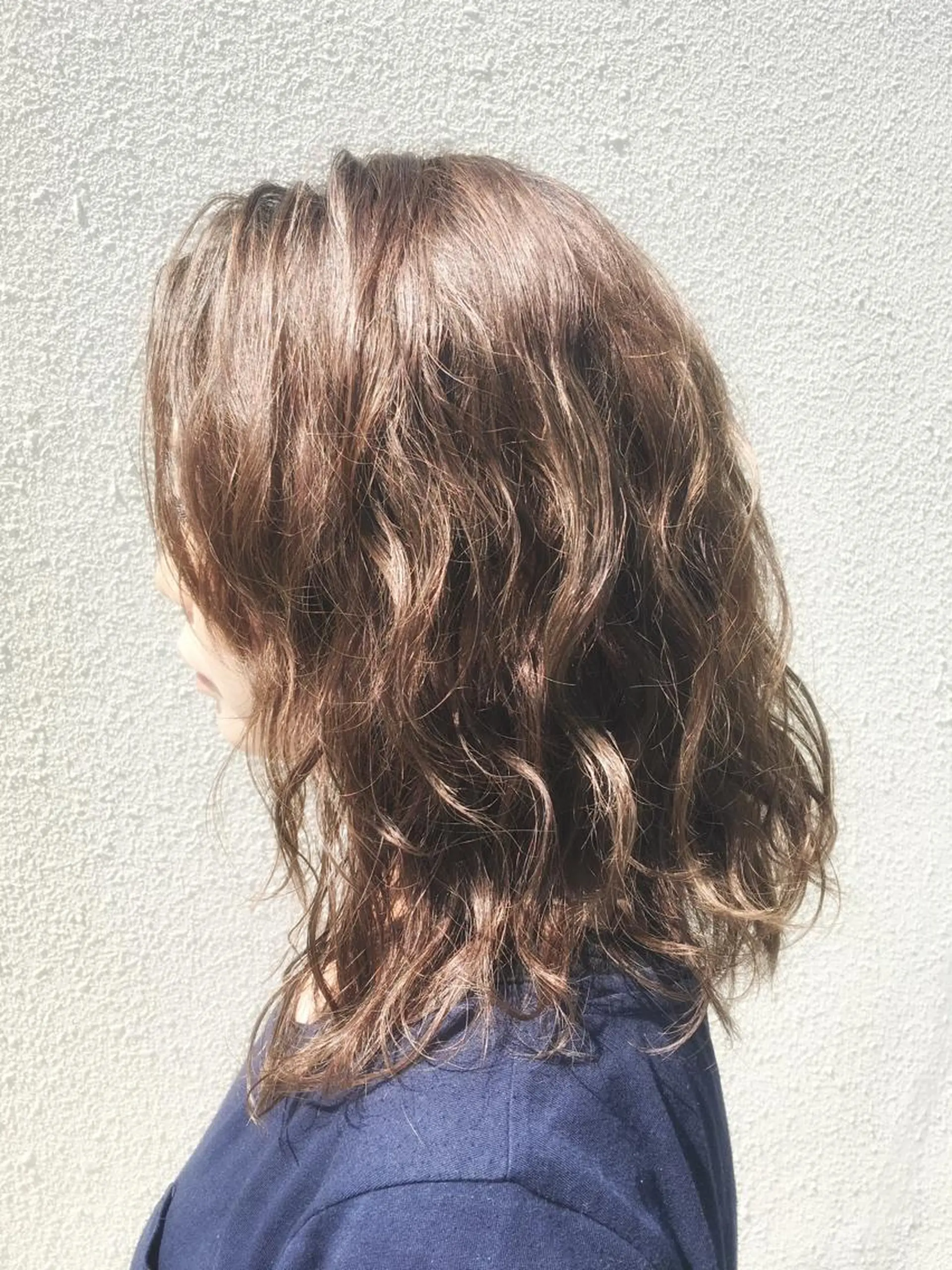 ミディアム ミディアムパーマ 南 知佳のヘアスタイル