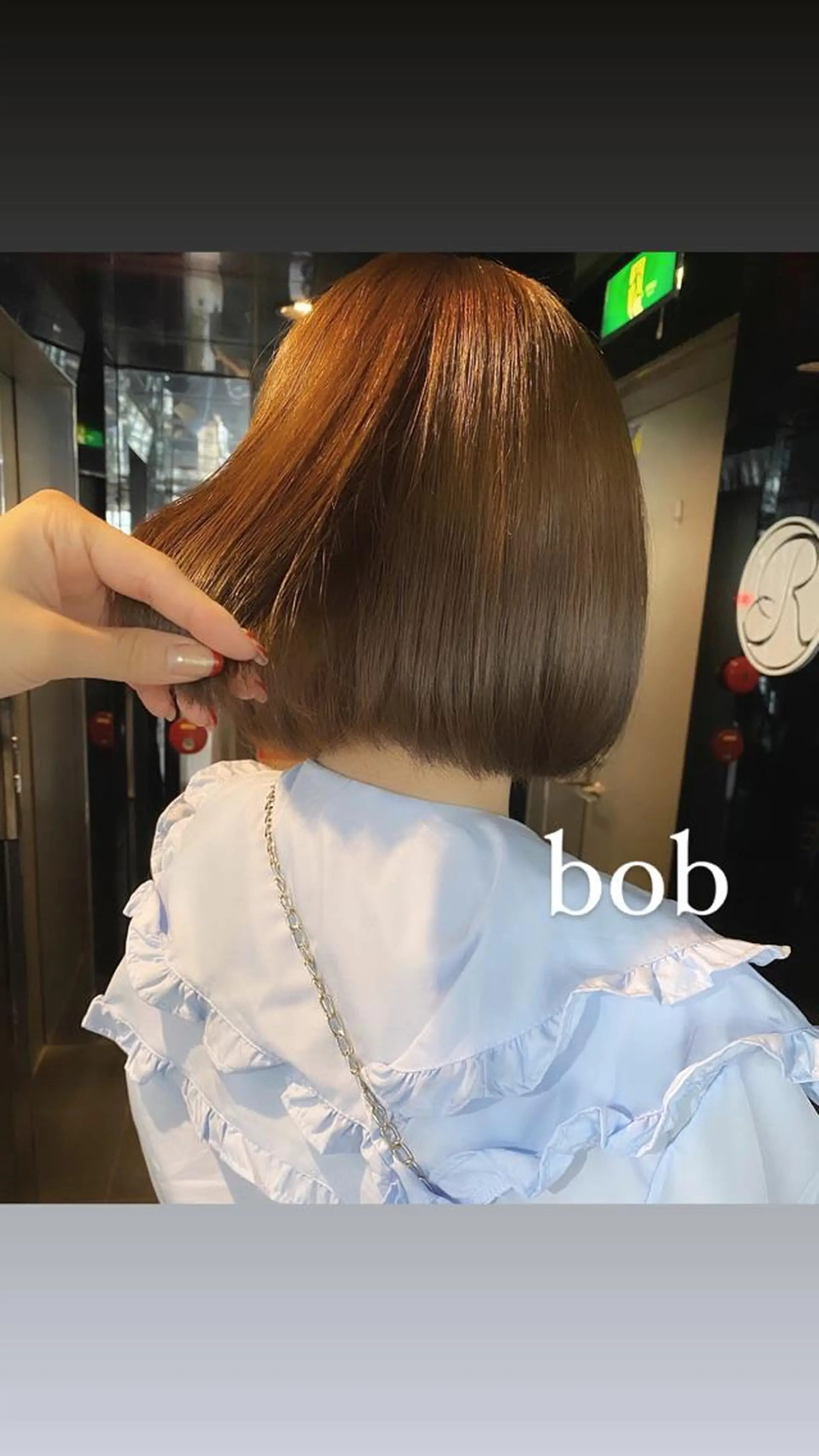 ショート ボブ 縮毛矯正 大橋 美咲のヘアスタイル