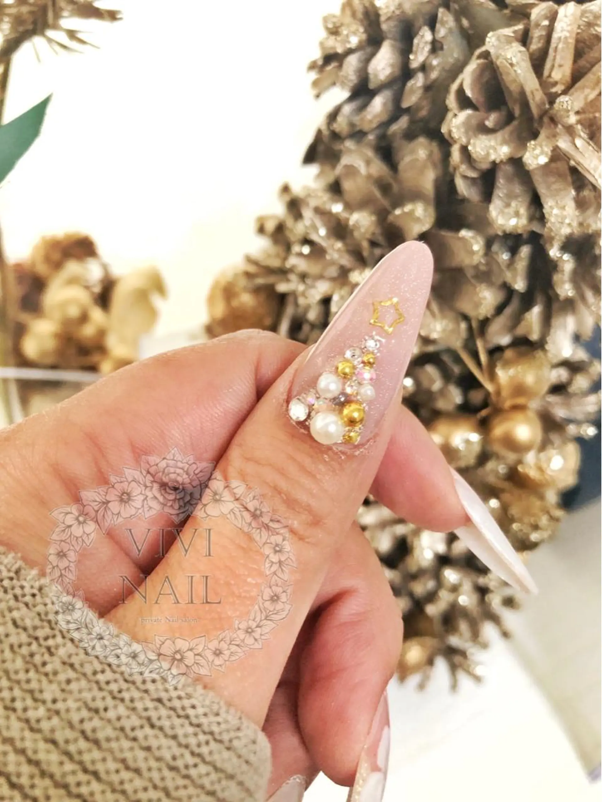 ネイル 冬ネイル クリスマス ViVi Nailのネイルデザイン