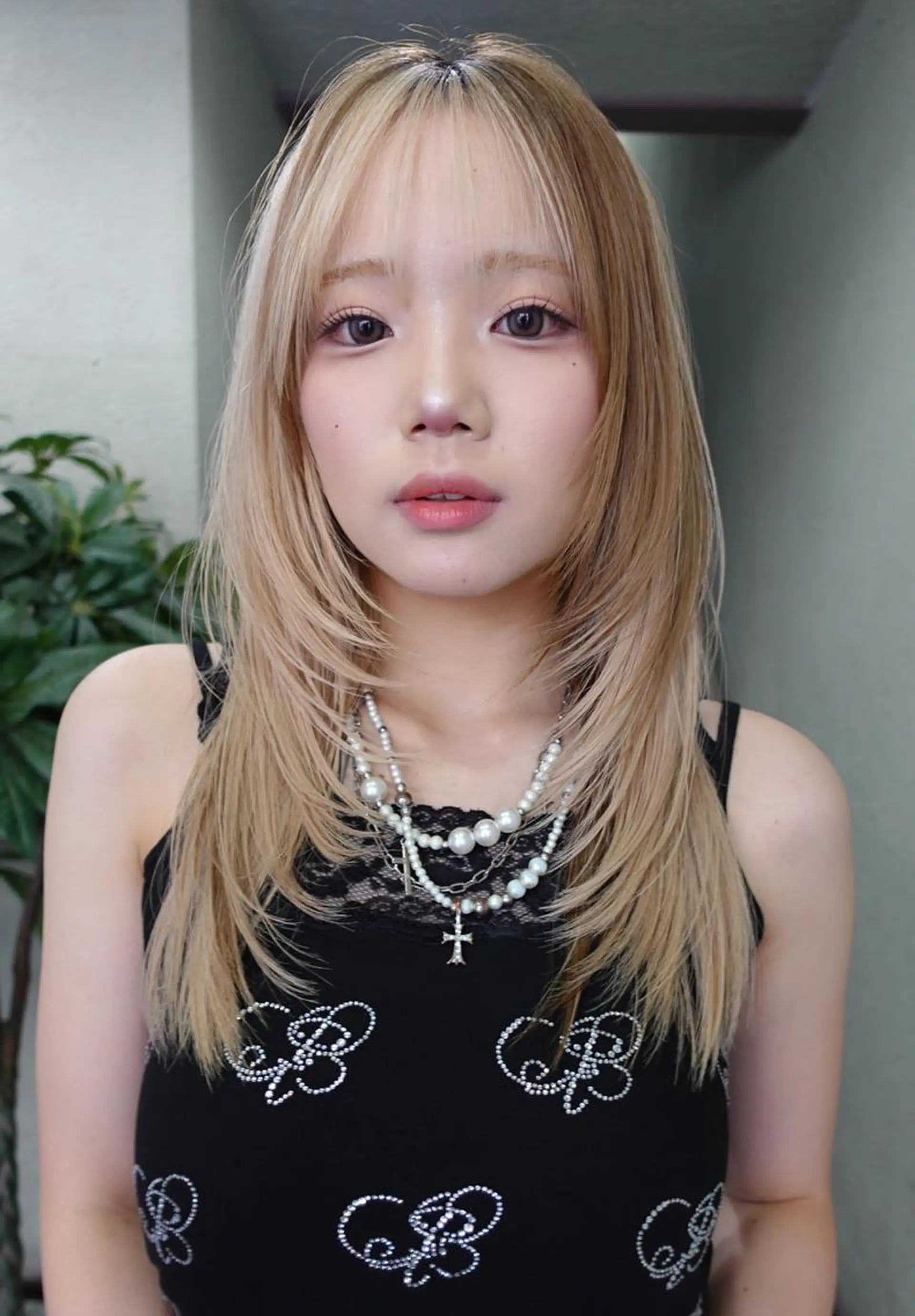 セミロング カラー nelke/レイヤー 立川/ブリーチのヘアスタイル