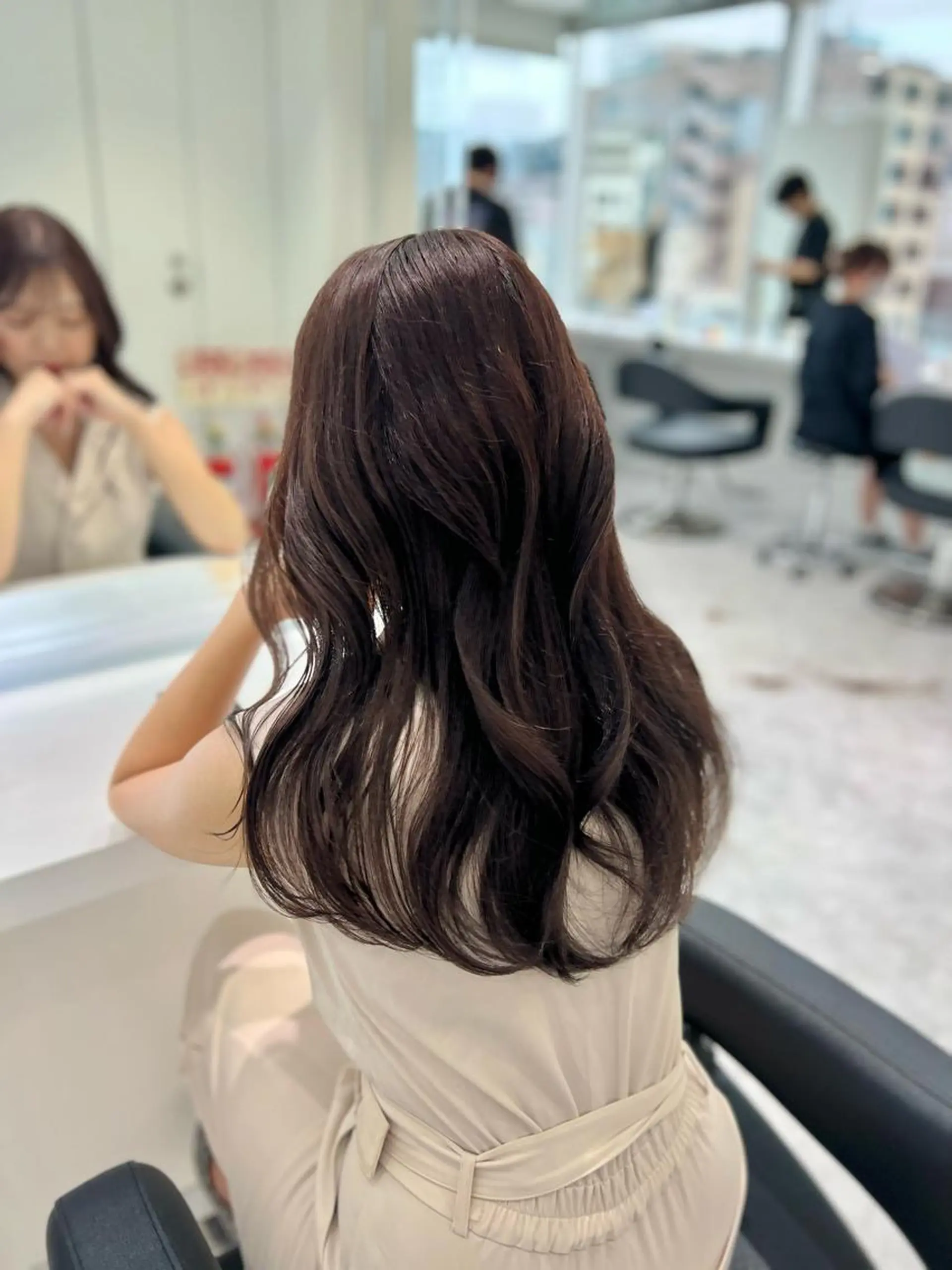 ロング カット ヘアカラー トリートメント ヘアセット まつパ/ケア ブリーチ/sEnAのヘアスタイル