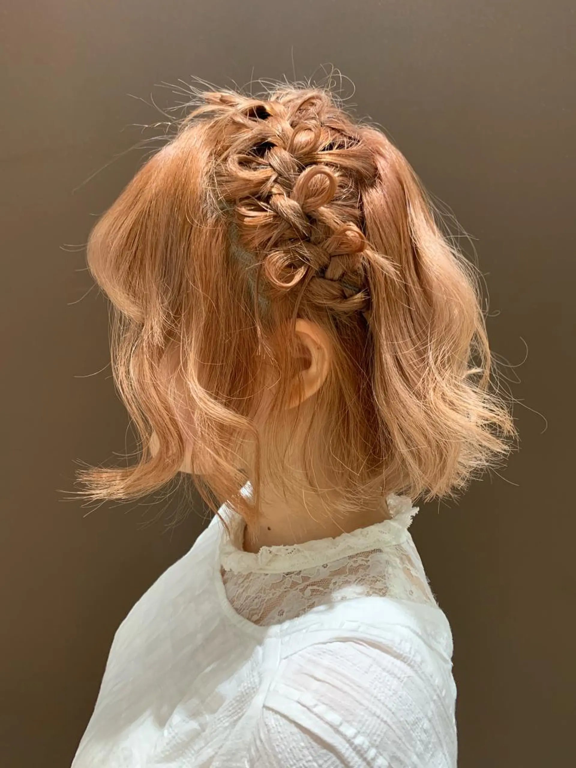 ショート ヘアアレンジ きむえり/セット/ 髪質改善/カラーのヘアスタイル