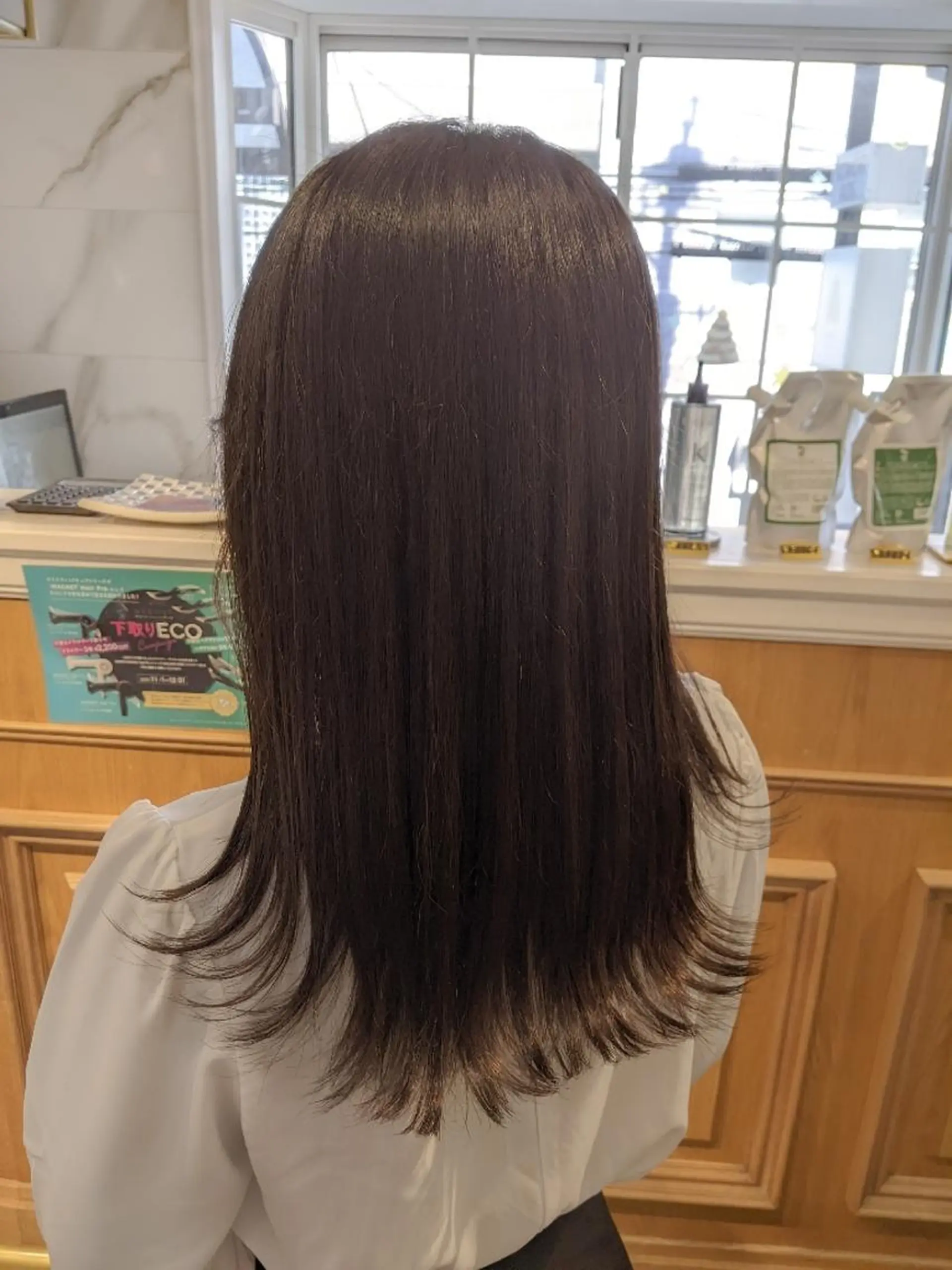 セミロング ヘアカラー トリートメント 縮毛矯正/レイヤー 💎やまもとちひろのヘアスタイル