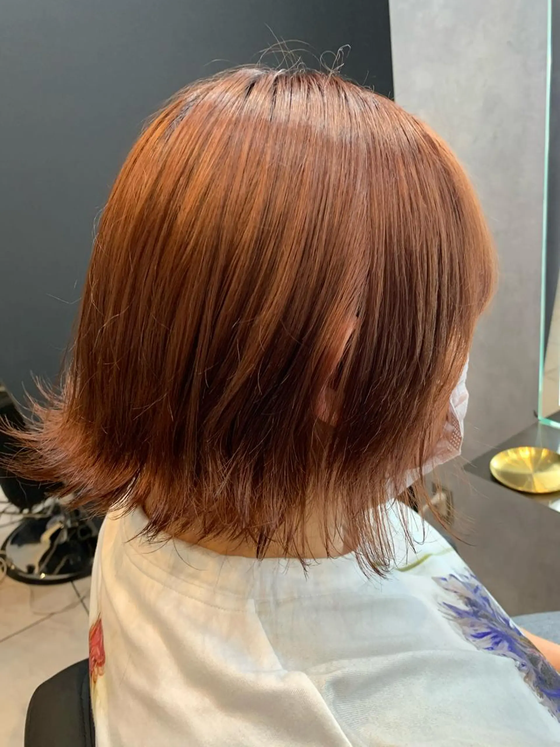 ショート カラー ブラウンカラー オレンジ ヘアカラー トリートメント 透明感/ブリーチ縮毛 /髪質改善/星野純一のヘアスタイル