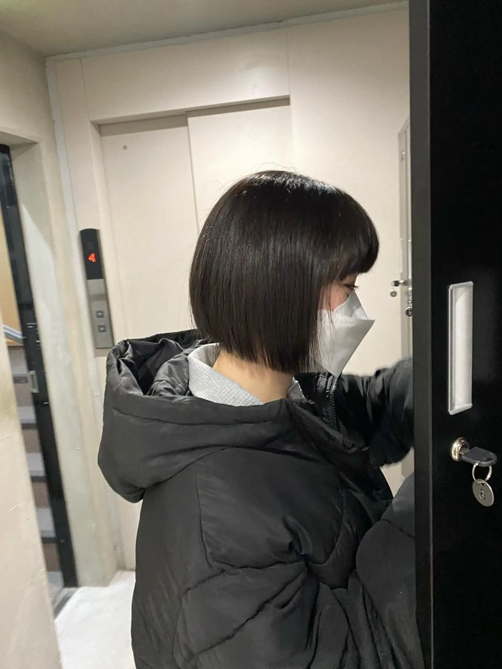 ショート 切りっぱなしボブ ボブ 田代 佳穂のヘアスタイル