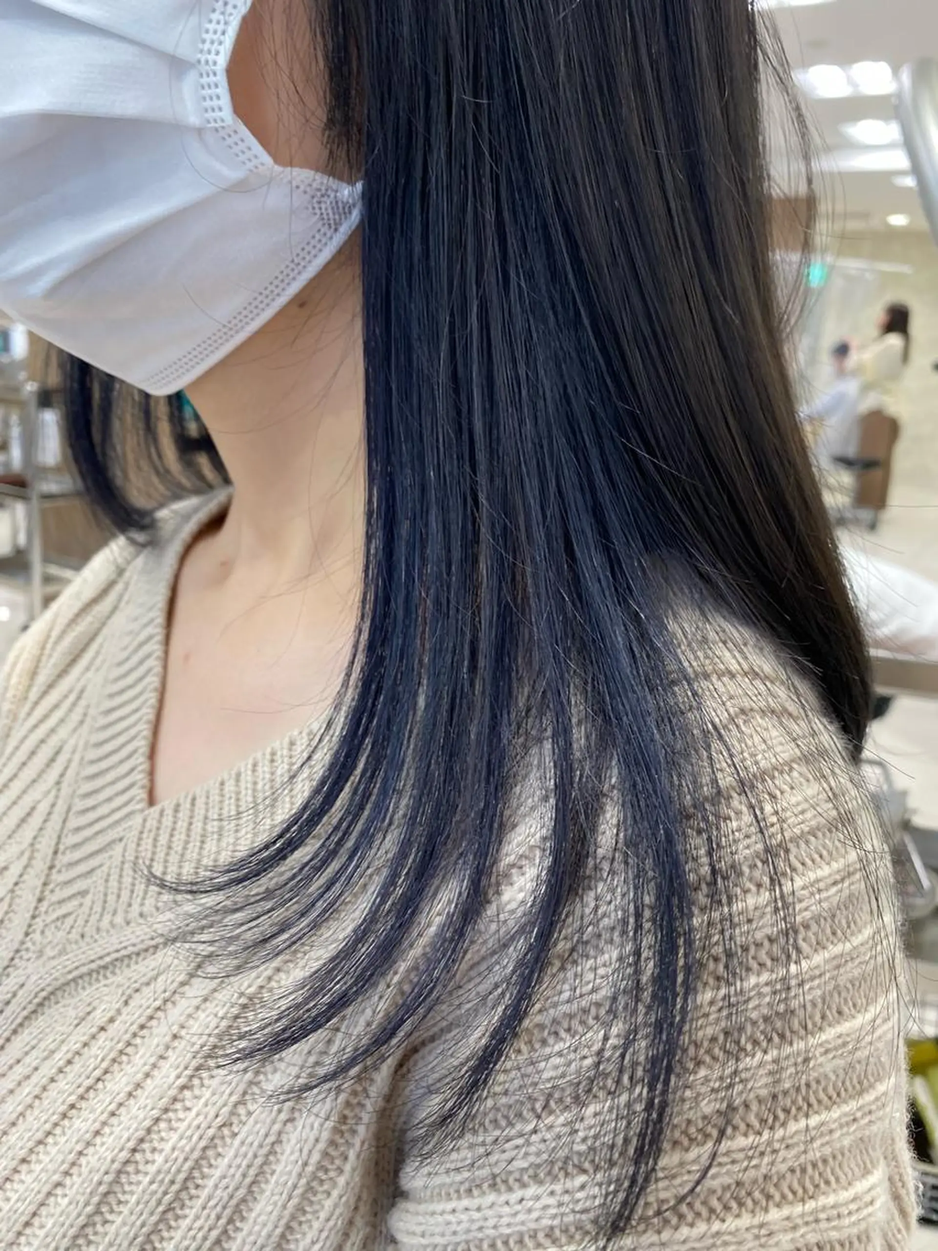 ミディアム カラー ヘアアレンジ ブルーカラー イヤリングカラー an池袋本店所属・🌷吉野ひかり🌷 カットモデル募集✂️のヘアスタイル