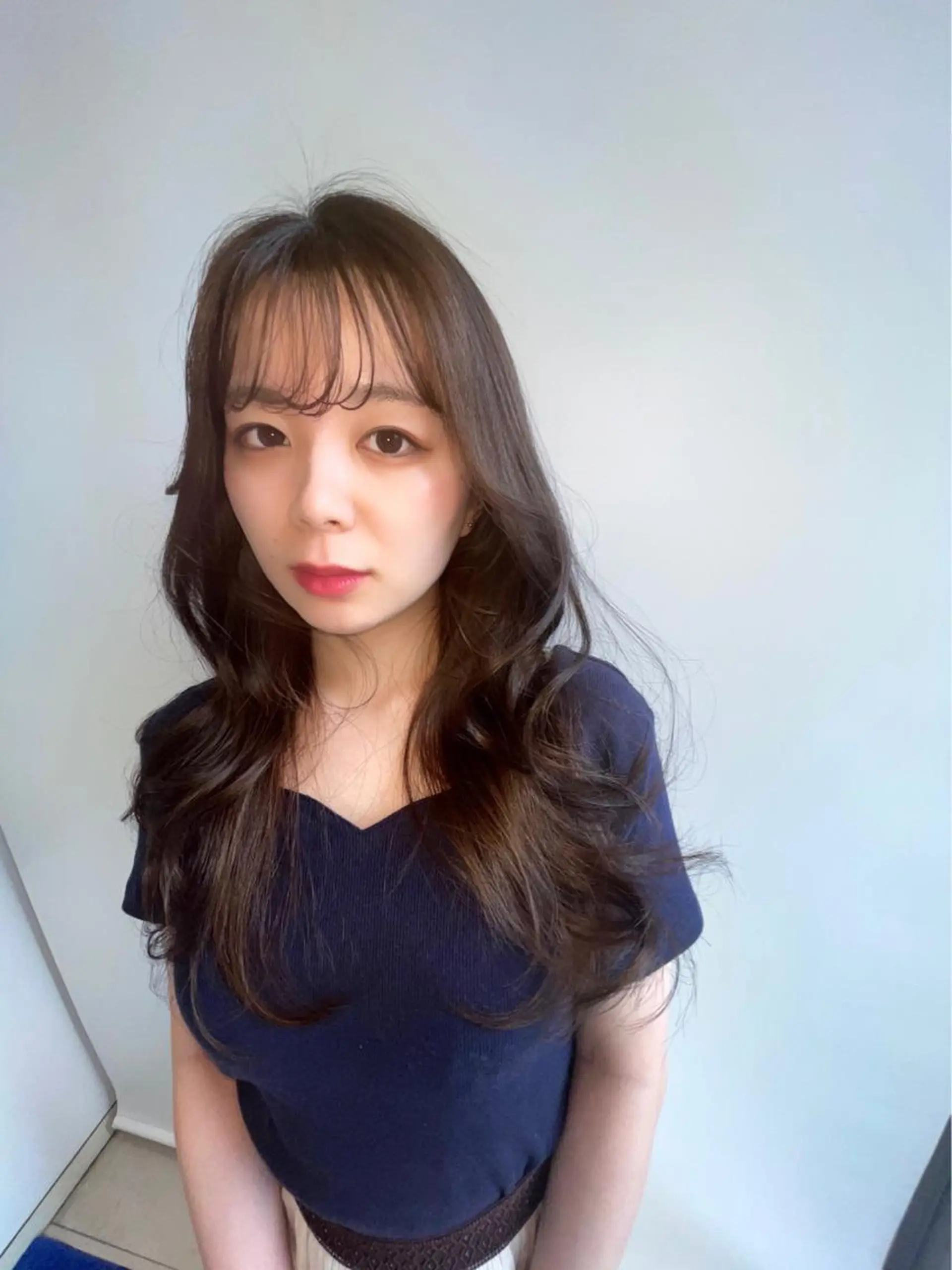 ロング 💗ブリーチなし 透け感💗徳井はやとのヘアスタイル