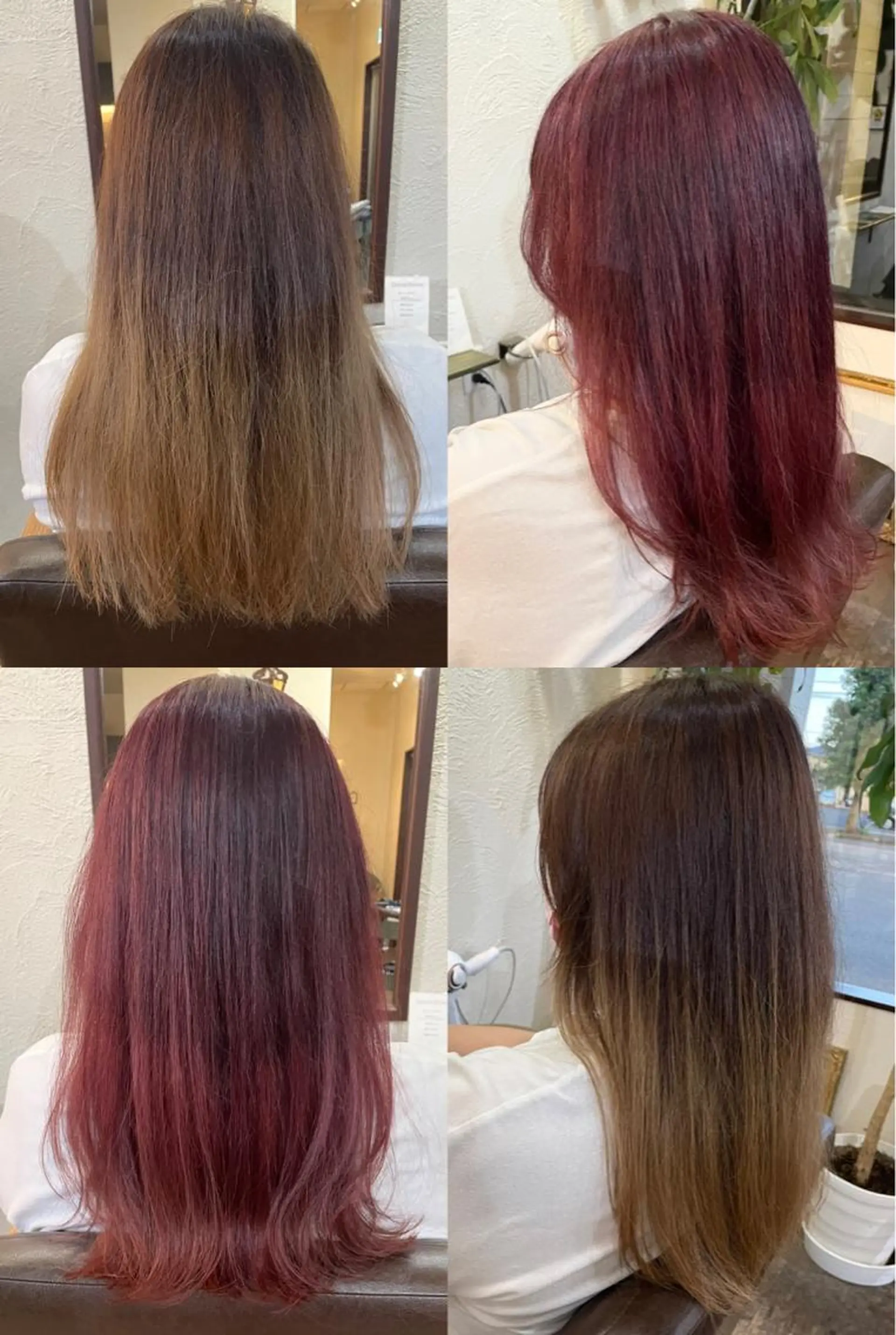 ロング カラー ブリーチ ローズカラー ロング hair room nico所属・箱守 さやかのヘアスタイル