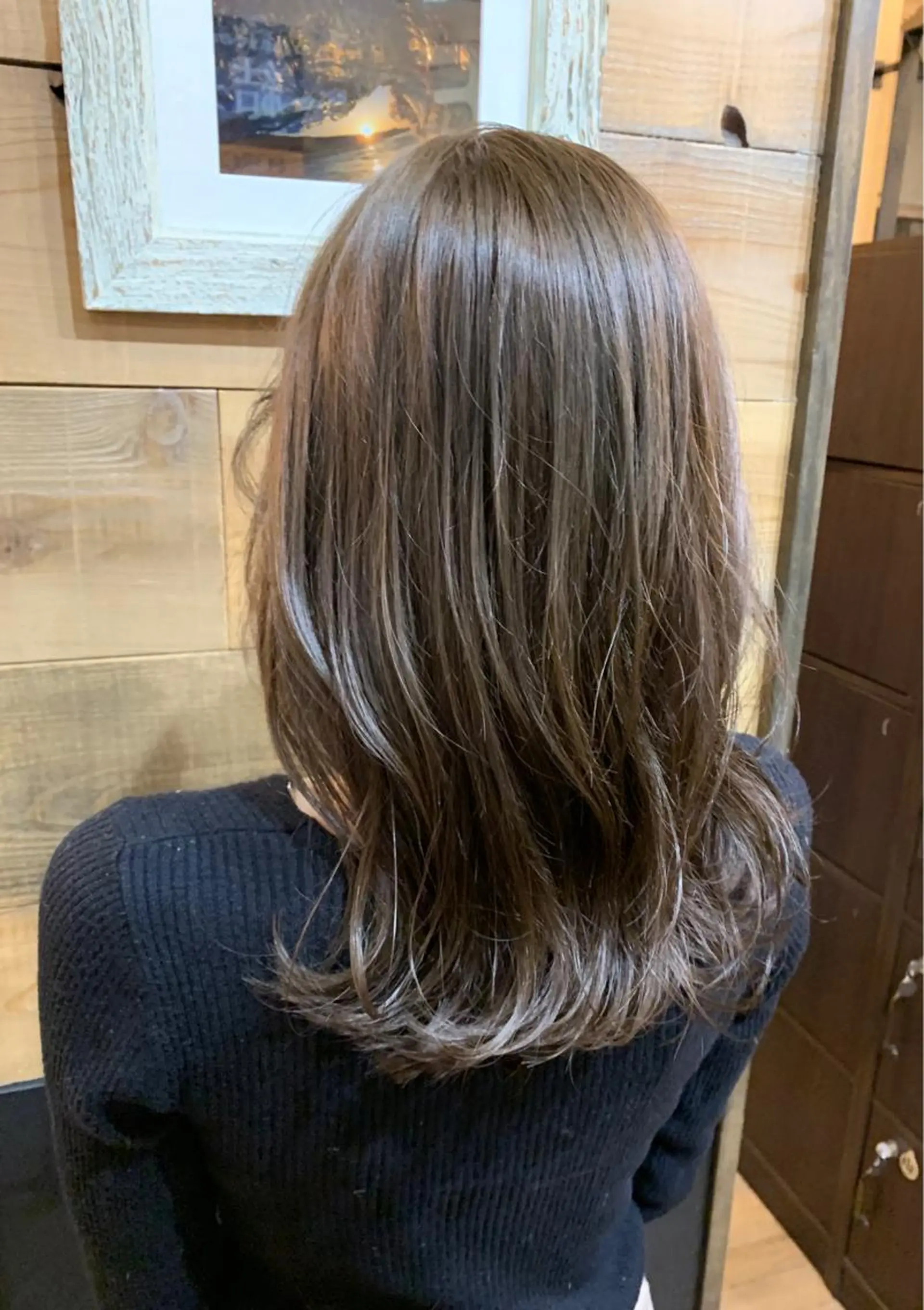 セミロング カラー アッシュ 透明感カラー ヘアカラー トリートメント SHIAN 八王子👼鬼塚さやかのヘアスタイル