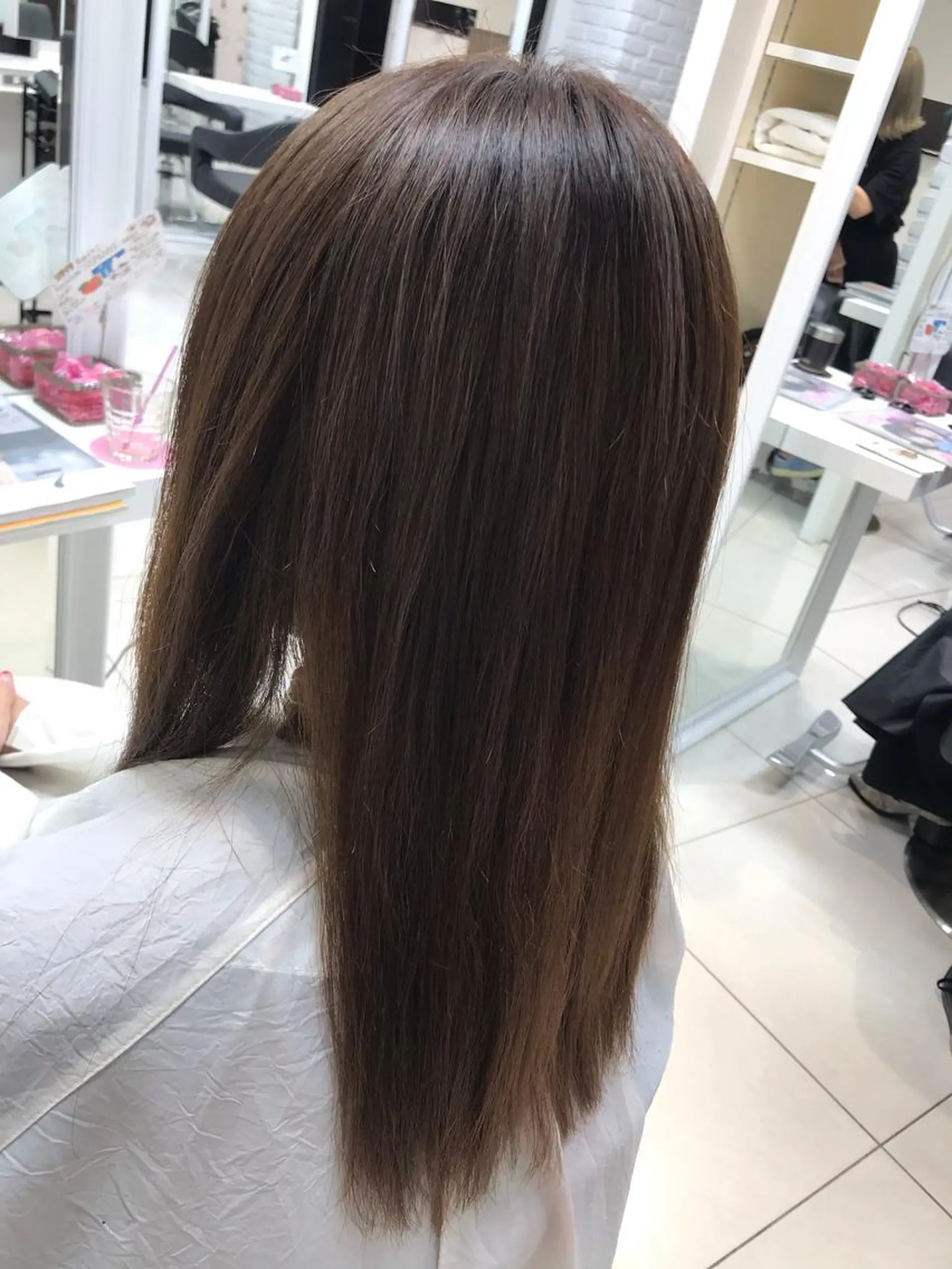 ロング パーマ 縮毛矯正 【暖色カラー特化】 中山由梨のヘアスタイル