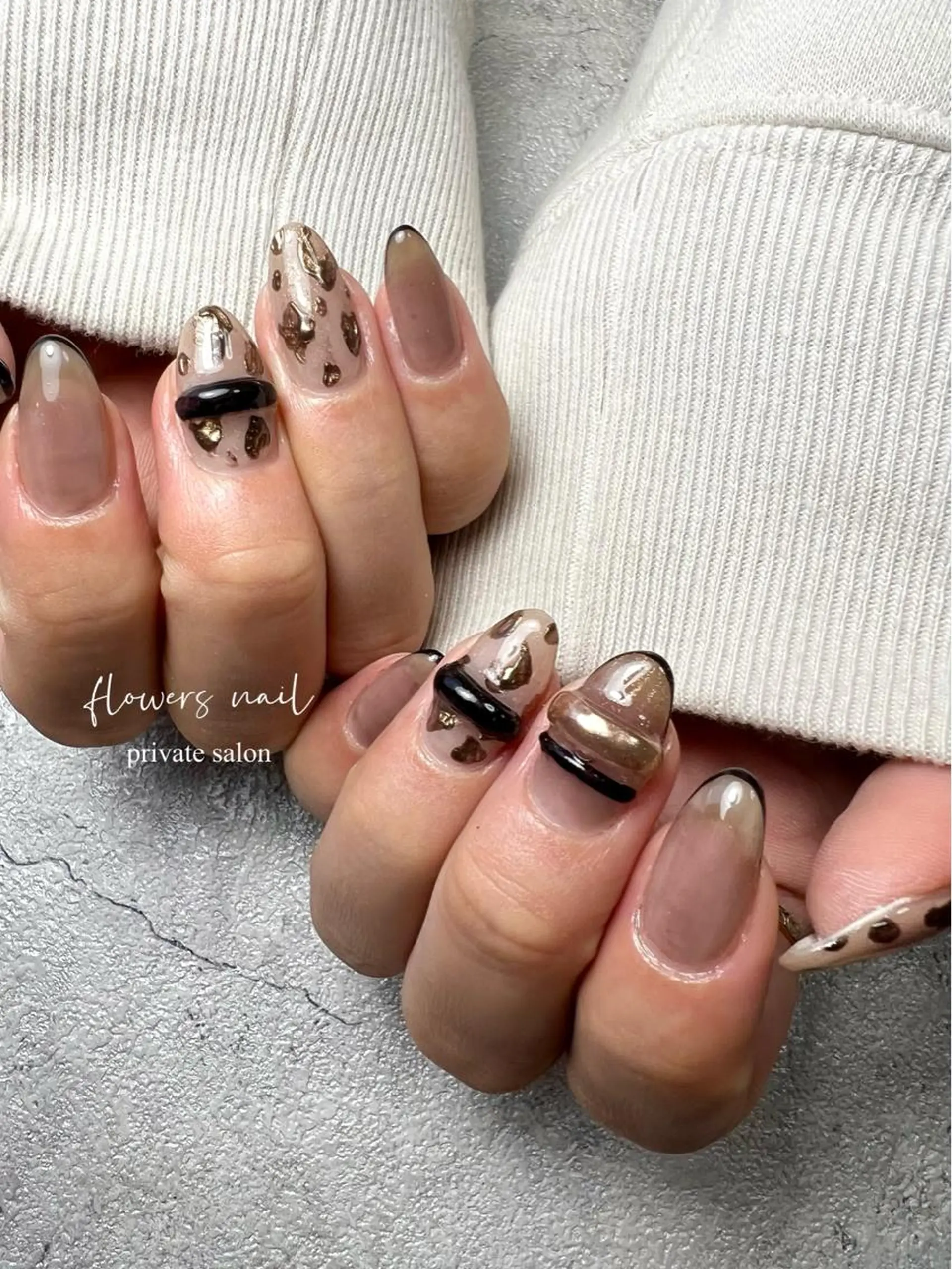 ネイル ジェルネイル 持ち込み ニュアンスネイル パラジェル 春ネイル ハンドネイル flowers nailのネイルデザイン