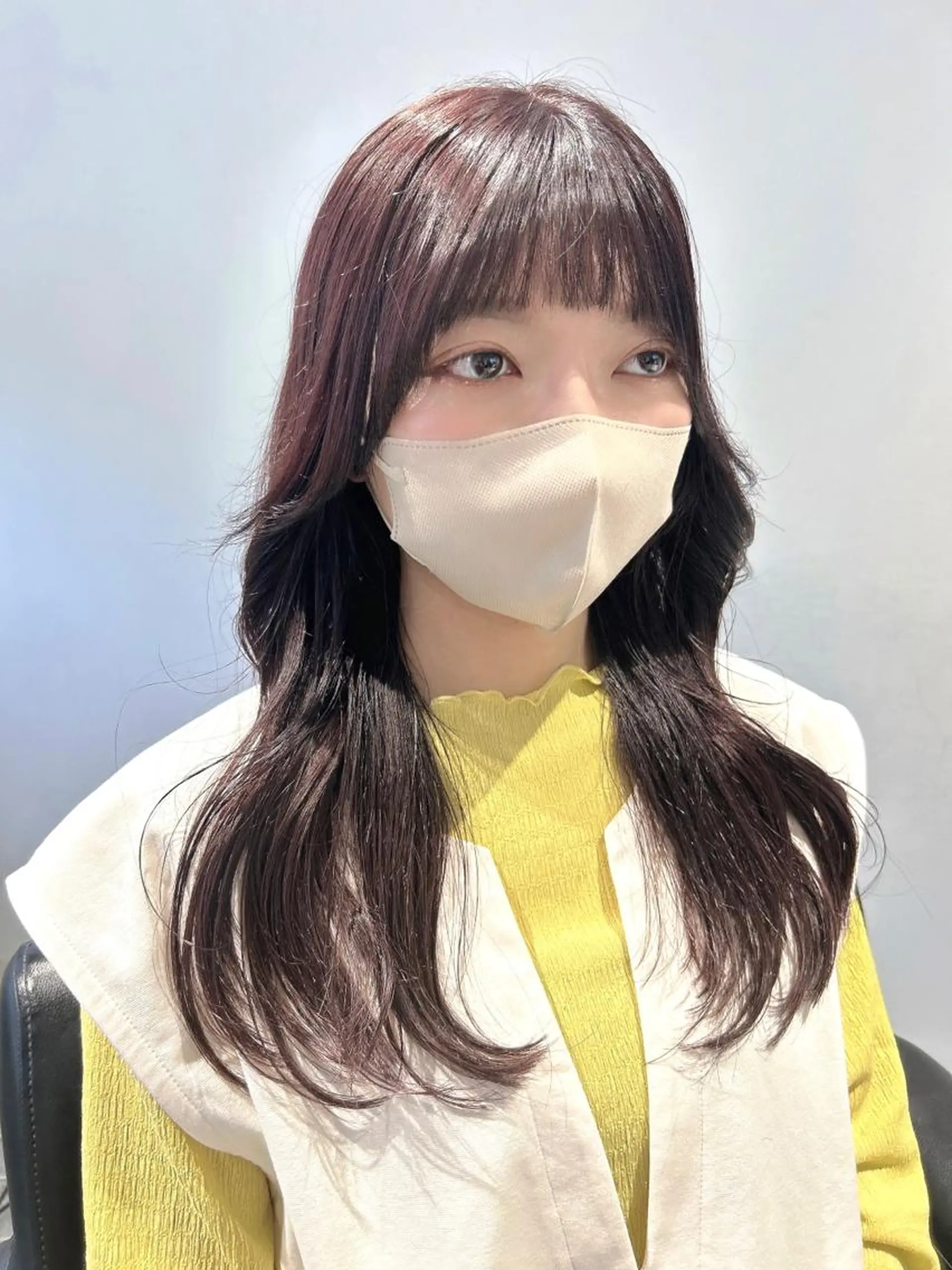 セミロング カラー ヘアアレンジ 透明感カラー ラベンダーカラー くびれヘア 韓国風ヘア レイヤーカット YUI🦋耳ツボ/ 仙台美容師/長町のその他イメージ
