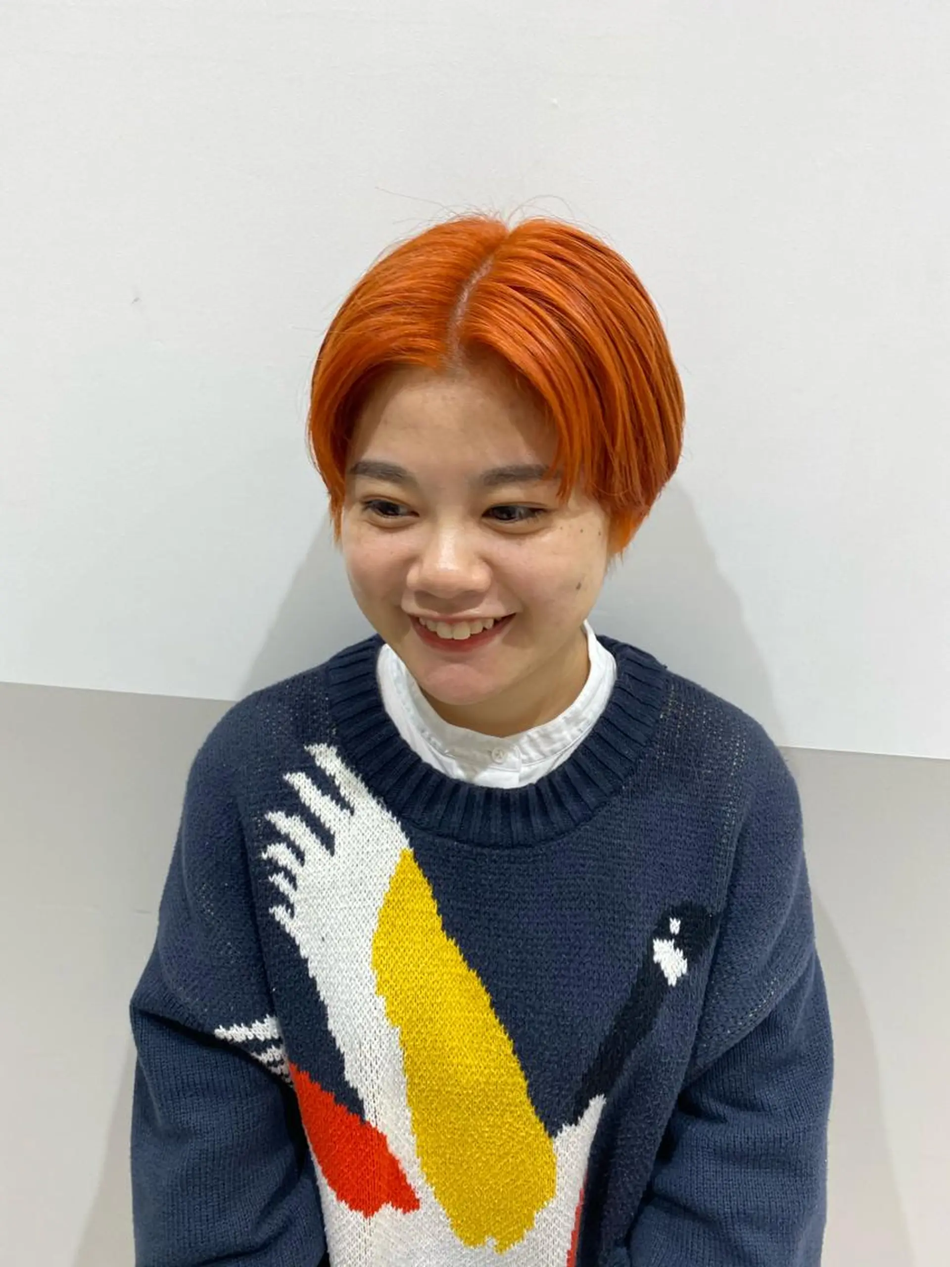 ショート カラー オレンジ 🌱メンズパーマ🌱 篠崎 はやとのヘアスタイル