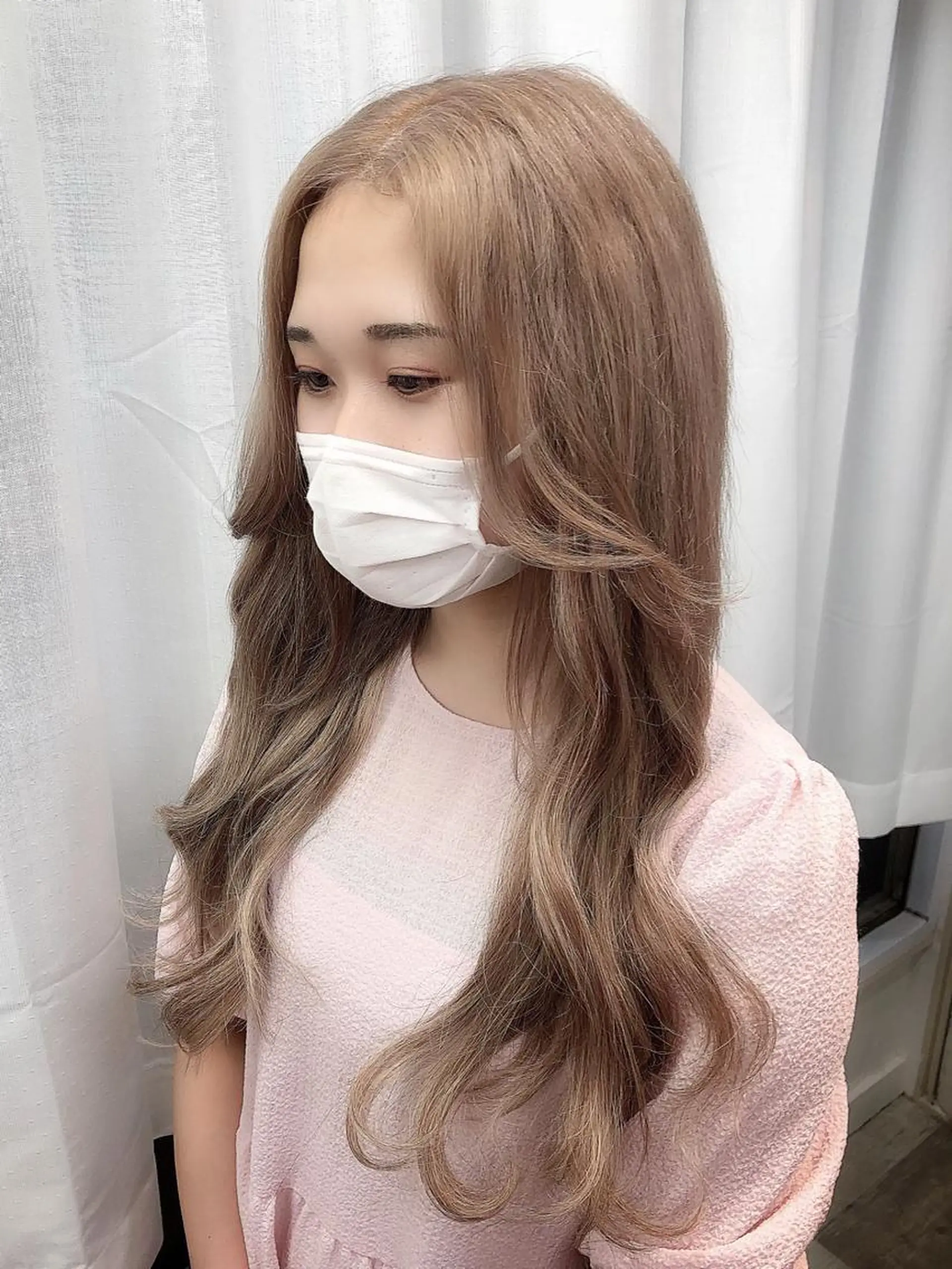 ミディアム カラー 編み込みエクステ エクステ カット ヘアカラー エクステ ヘアセット 韓国ヘア🤍髪質改善 🇰🇷AKANEのヘアスタイル