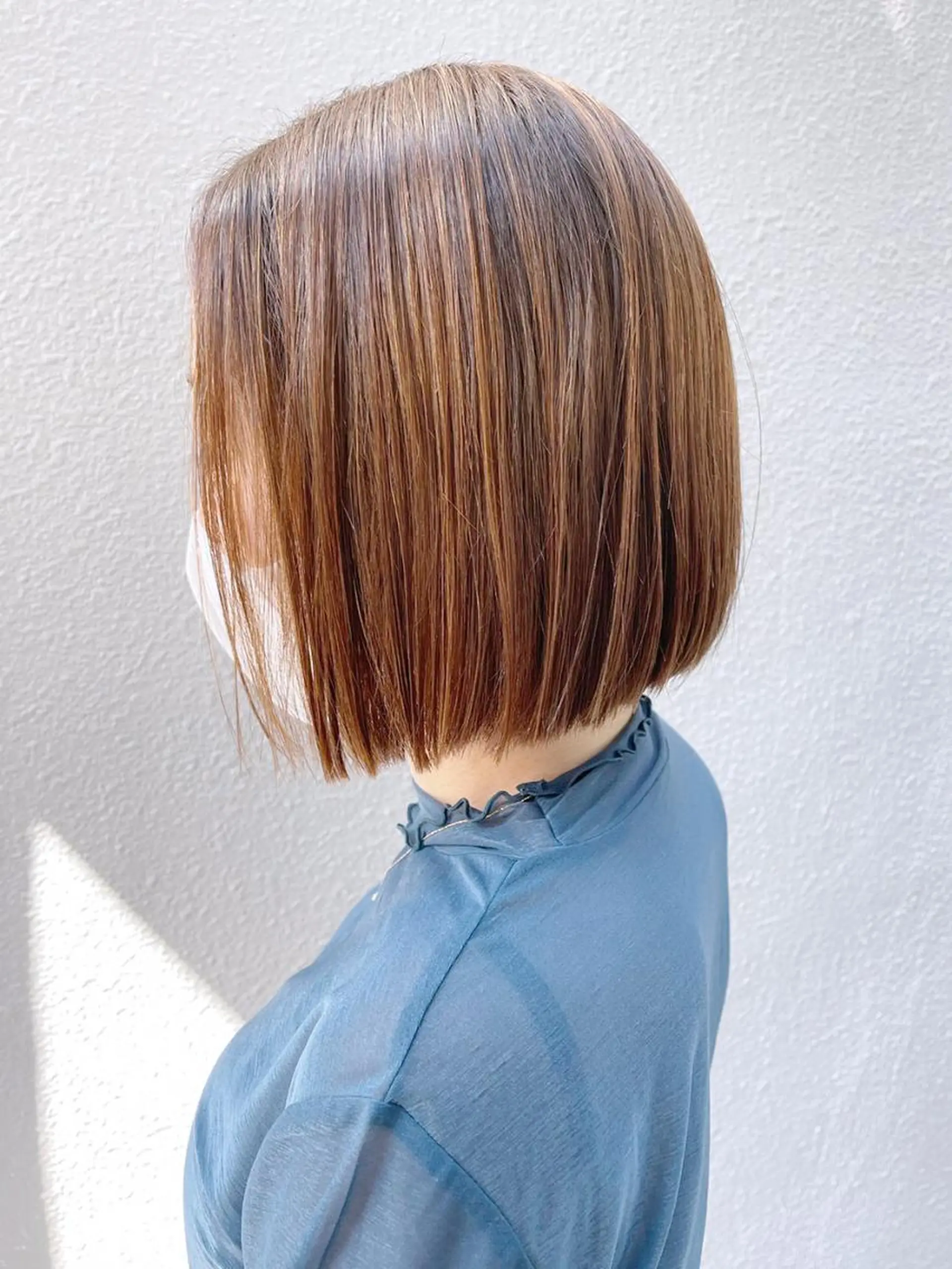 ミディアム カラー パーマ ヘアアレンジ ボブ ストレートパーマ ITbyALBUM 八王子店のヘアスタイル