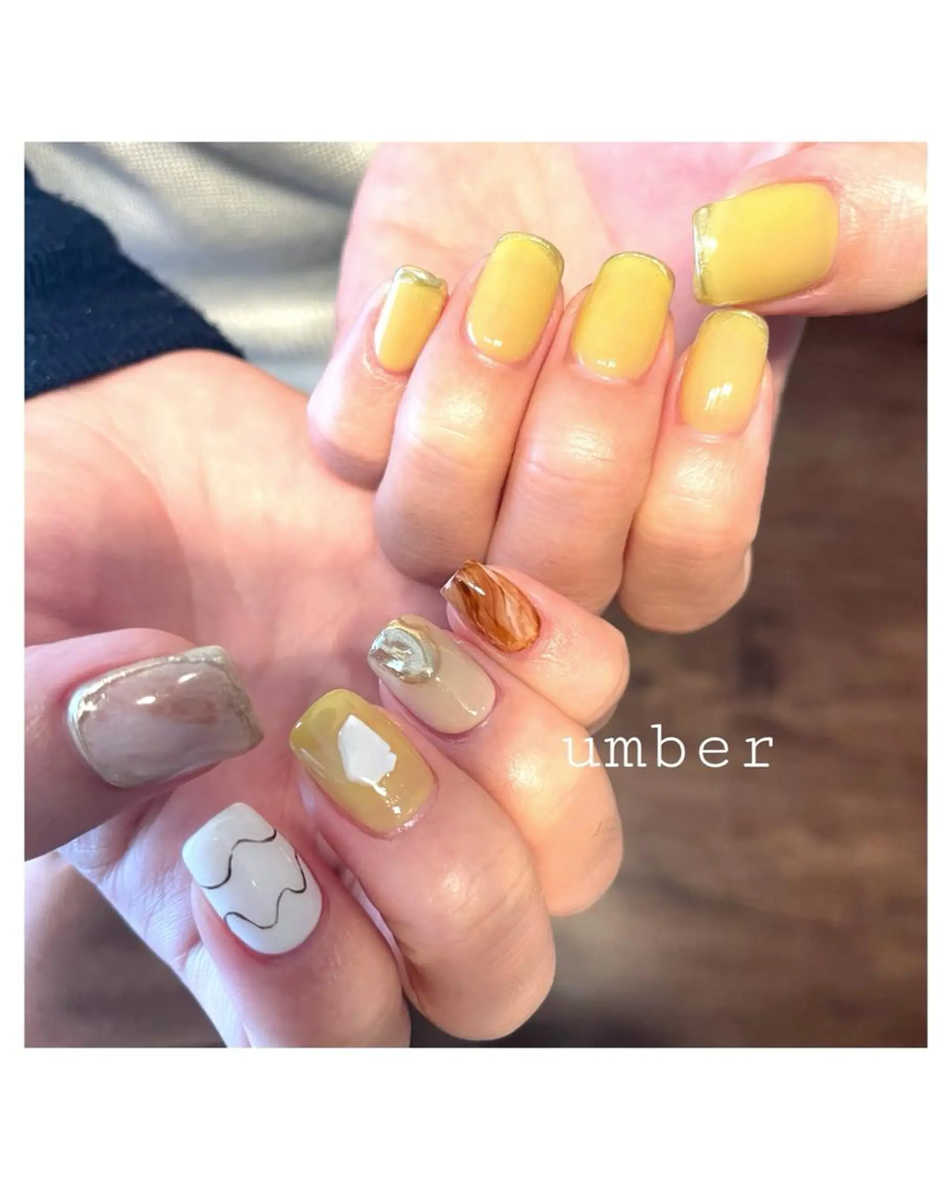 ネイル クリアネイル フラッシュネイル フットネイル フレンチネイル マグネットネイル ハンドネイル umber 三茶1分のネイルデザイン