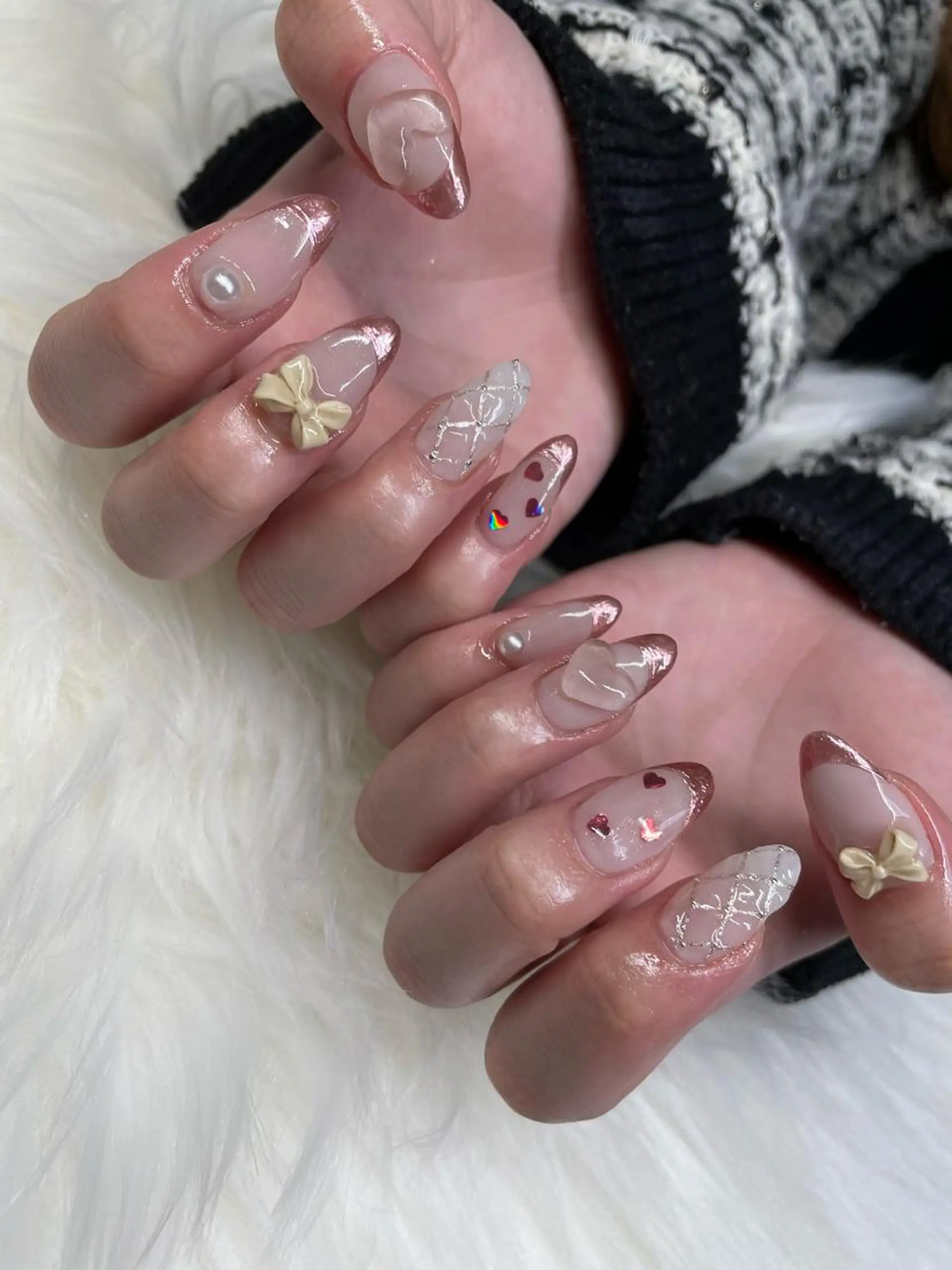 ロング カラー ヘアアレンジ キッズ ネイル マツエク・マツパ アイブロウ 福田 加奈のネイルデザイン