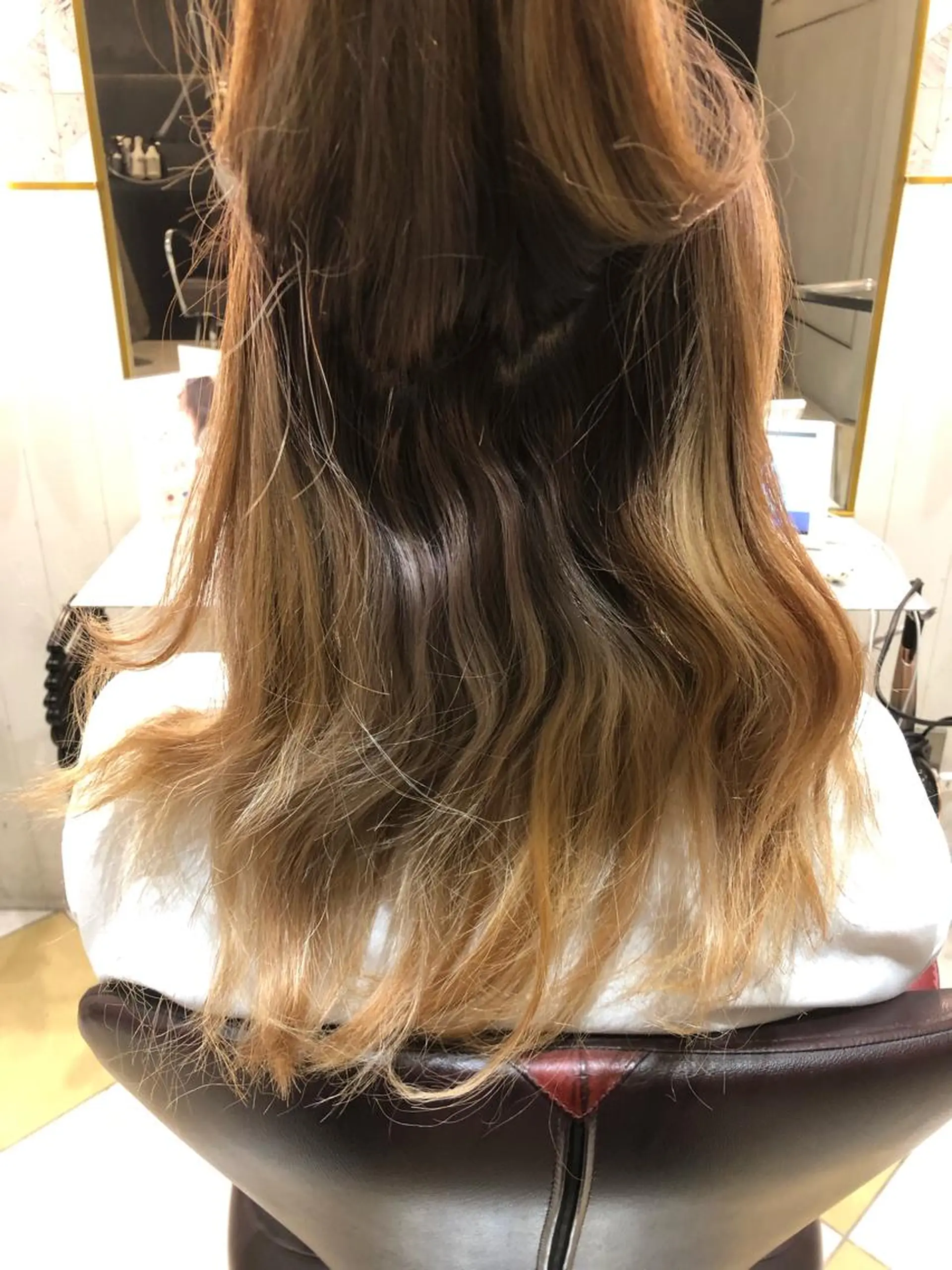 ロング カット 縮毛矯正 トリートメント 國分 利成のヘアスタイル