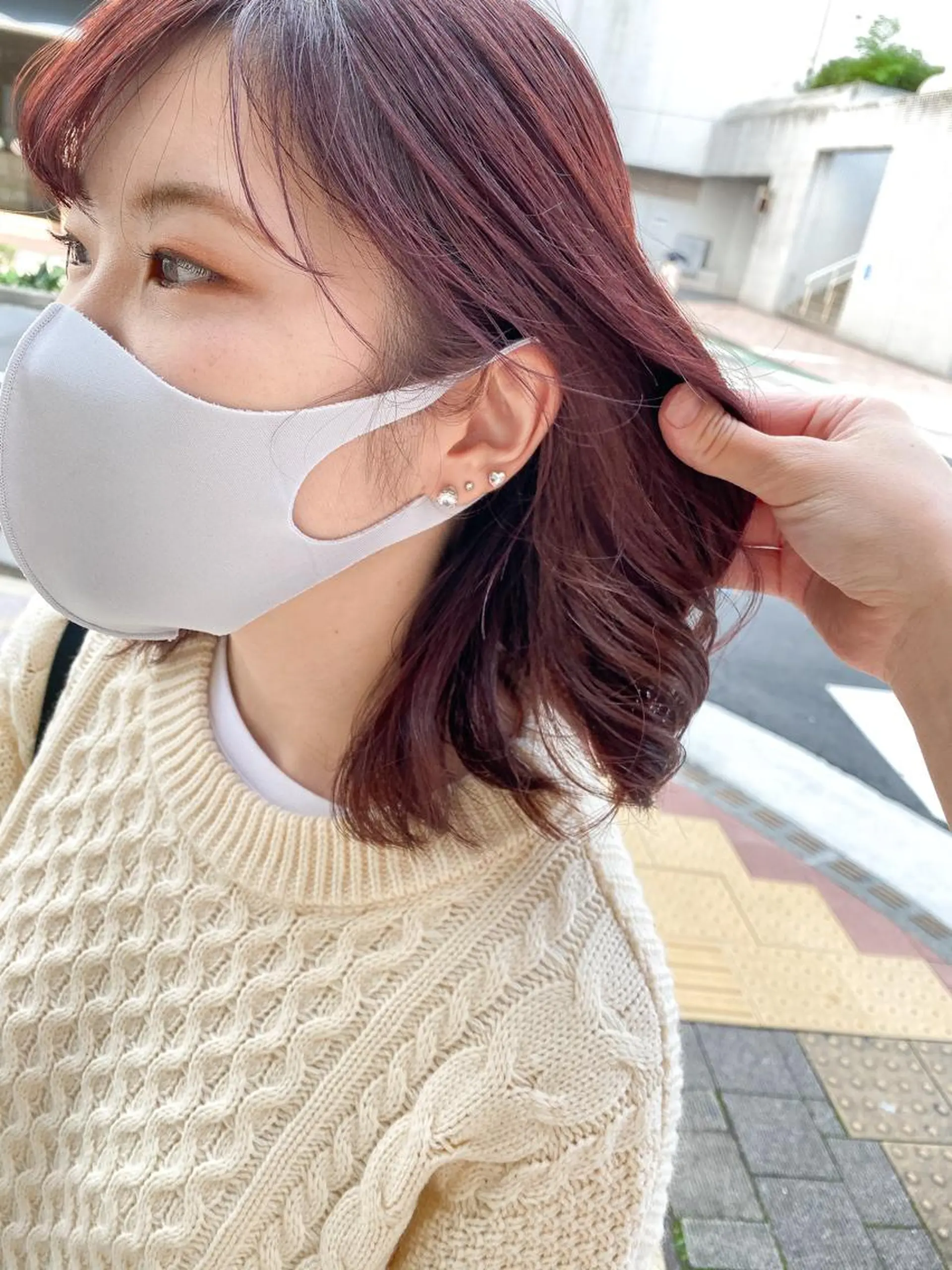 ミディアム カラー 韓国風デザイン 💐MIZUKI💐のヘアスタイル