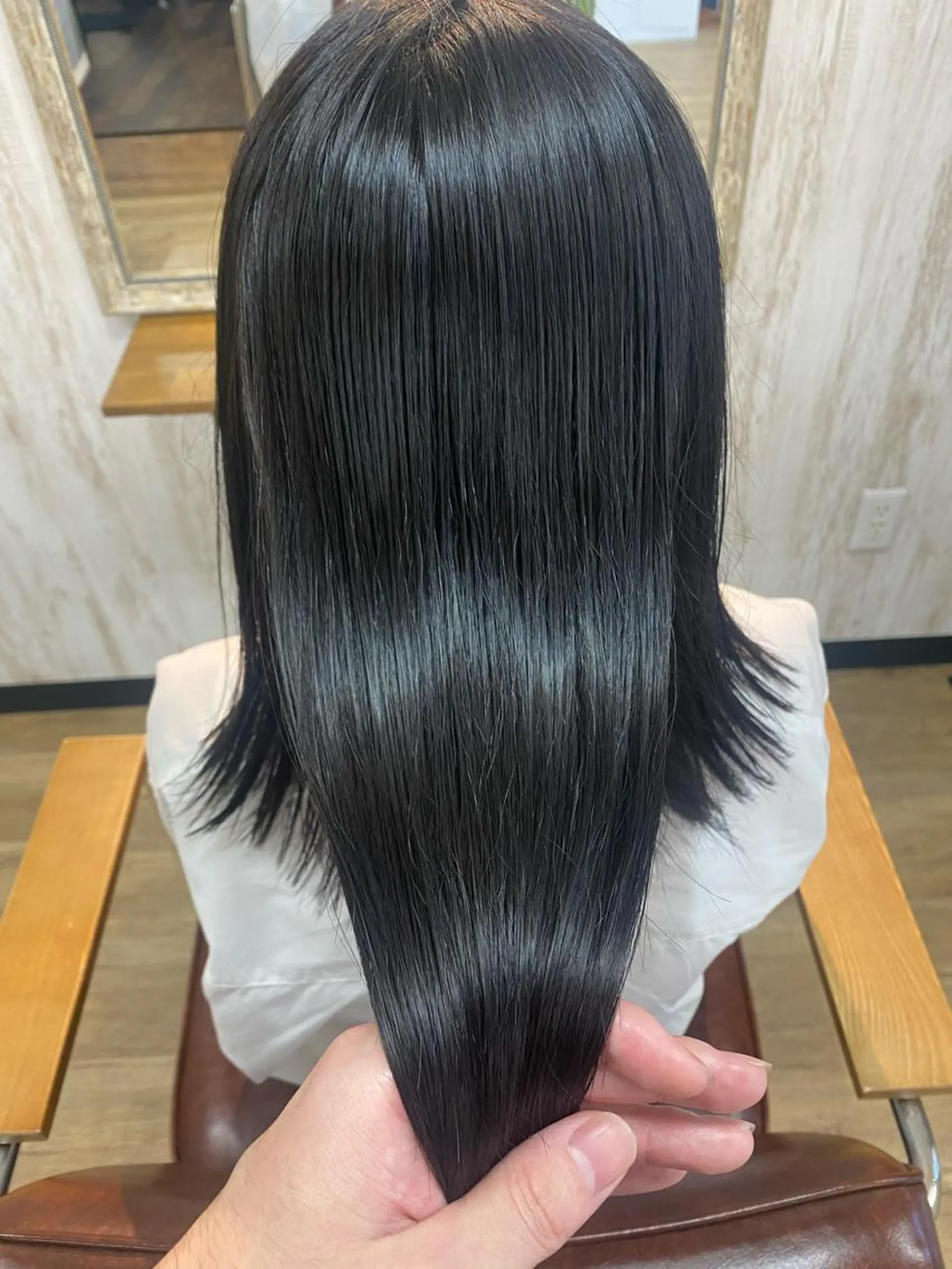 ロング カット 縮毛矯正 🫧‪白髪ぼかし かとうよしき🫧のヘアスタイル