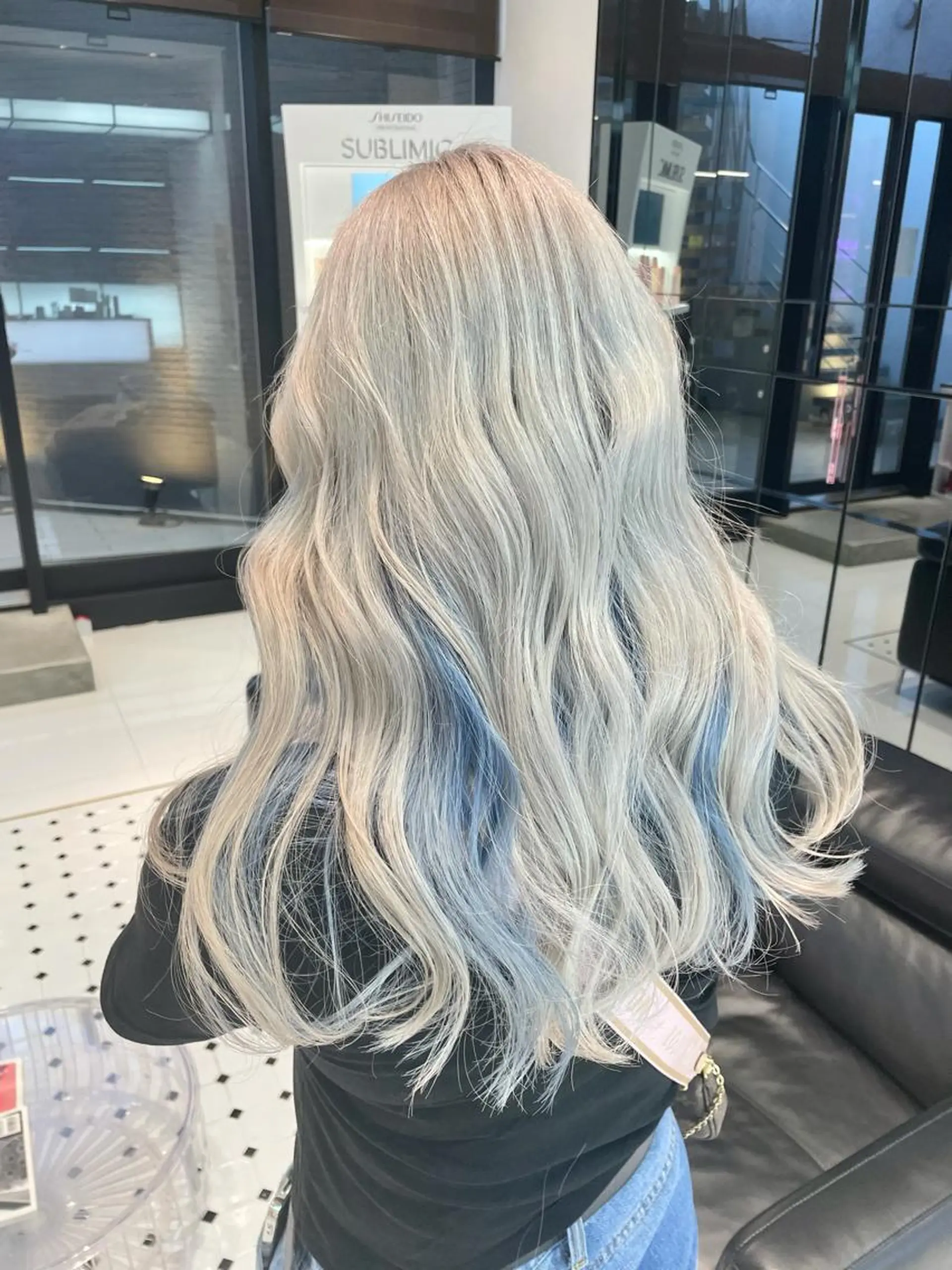 ロング カラー ヘアアレンジ ハッシュカット/ 韓国ヘア☽⋰mahoのヘアスタイル