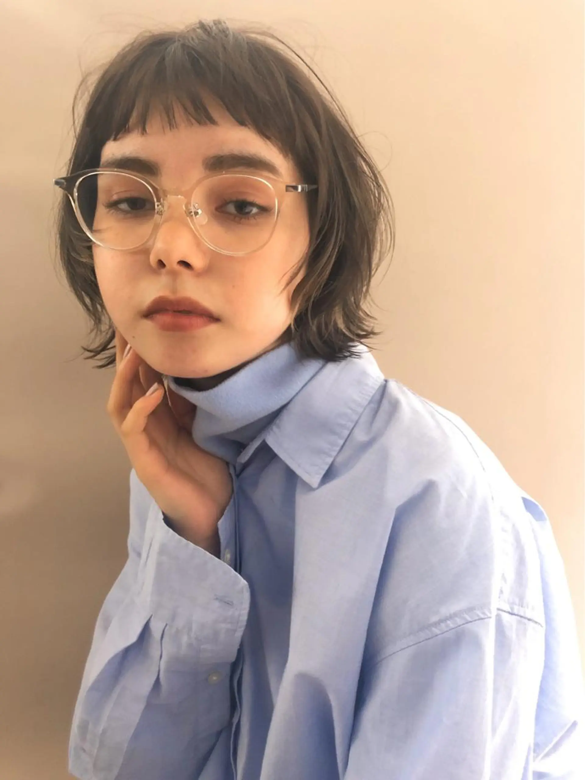 ショート カラー ボブ ウルフカット カット トリートメント Loom.所属・村上雅人 ナチュラルモードのヘアスタイル