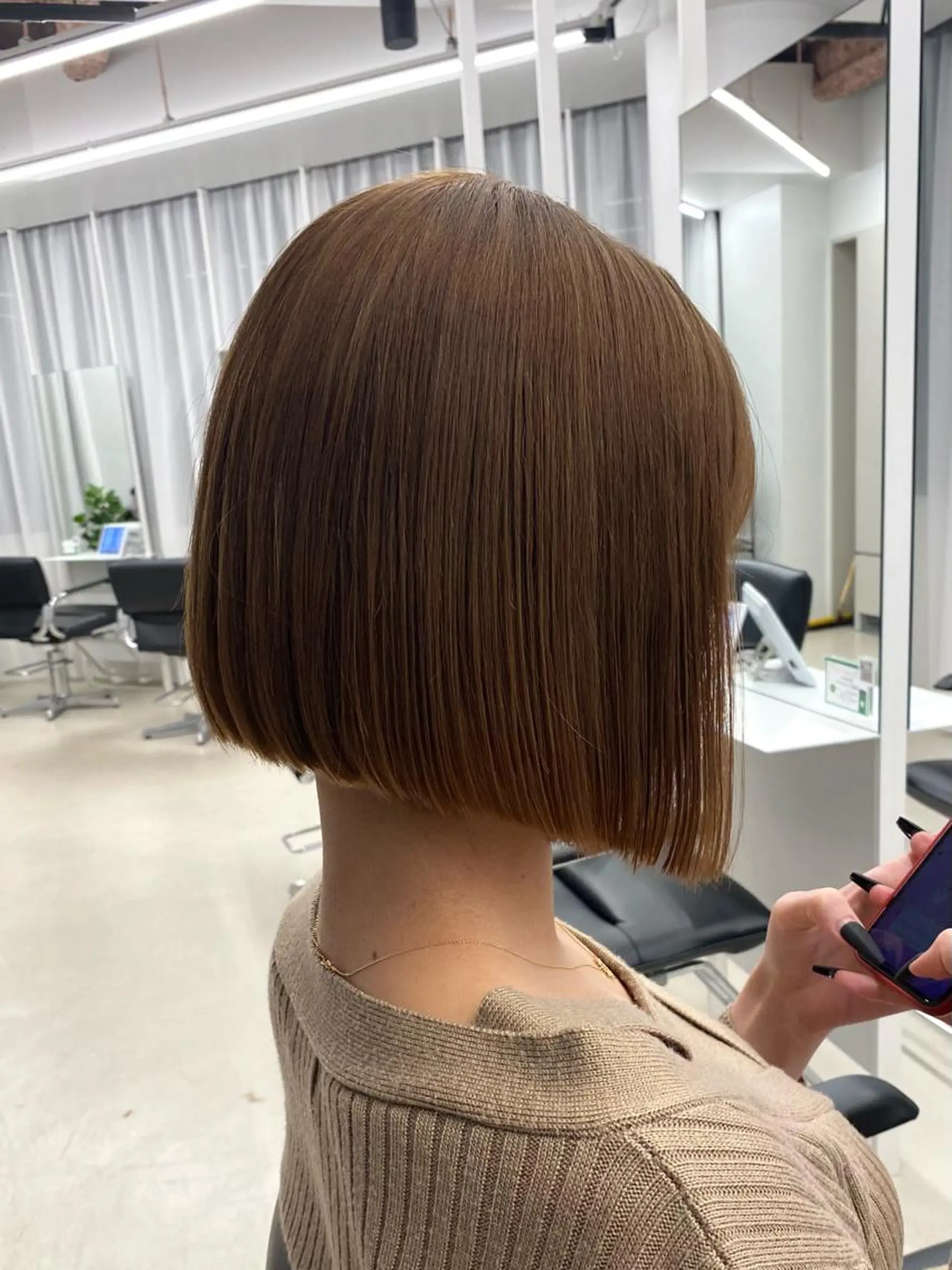 ショート カラー ヘアアレンジ ベージュカラー ボブ カット ヘアカラー トリートメント Eleanor池袋東口2nd所属・池袋/韓国レイヤー 💗🐇amiのヘアスタイル