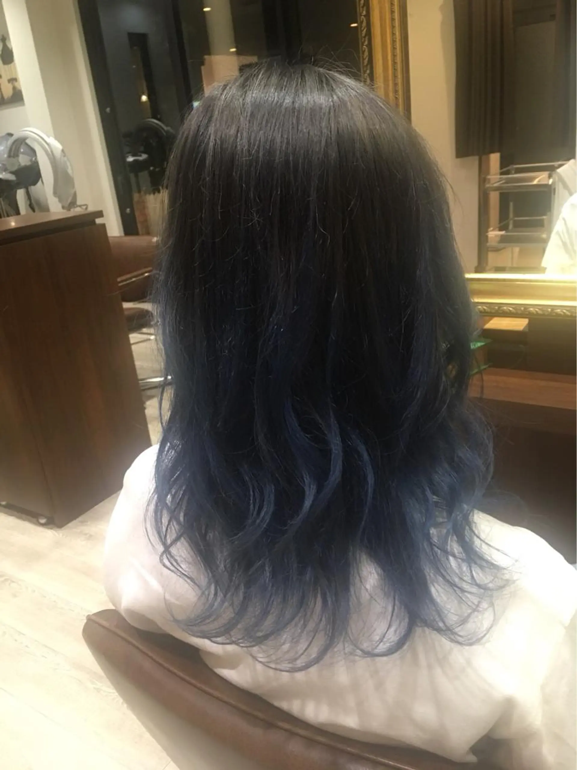 セミロング カラー ブルーカラー ブルージュ グラデーションカラー YARN所属・【モニター募集】 三宅航平のヘアスタイル