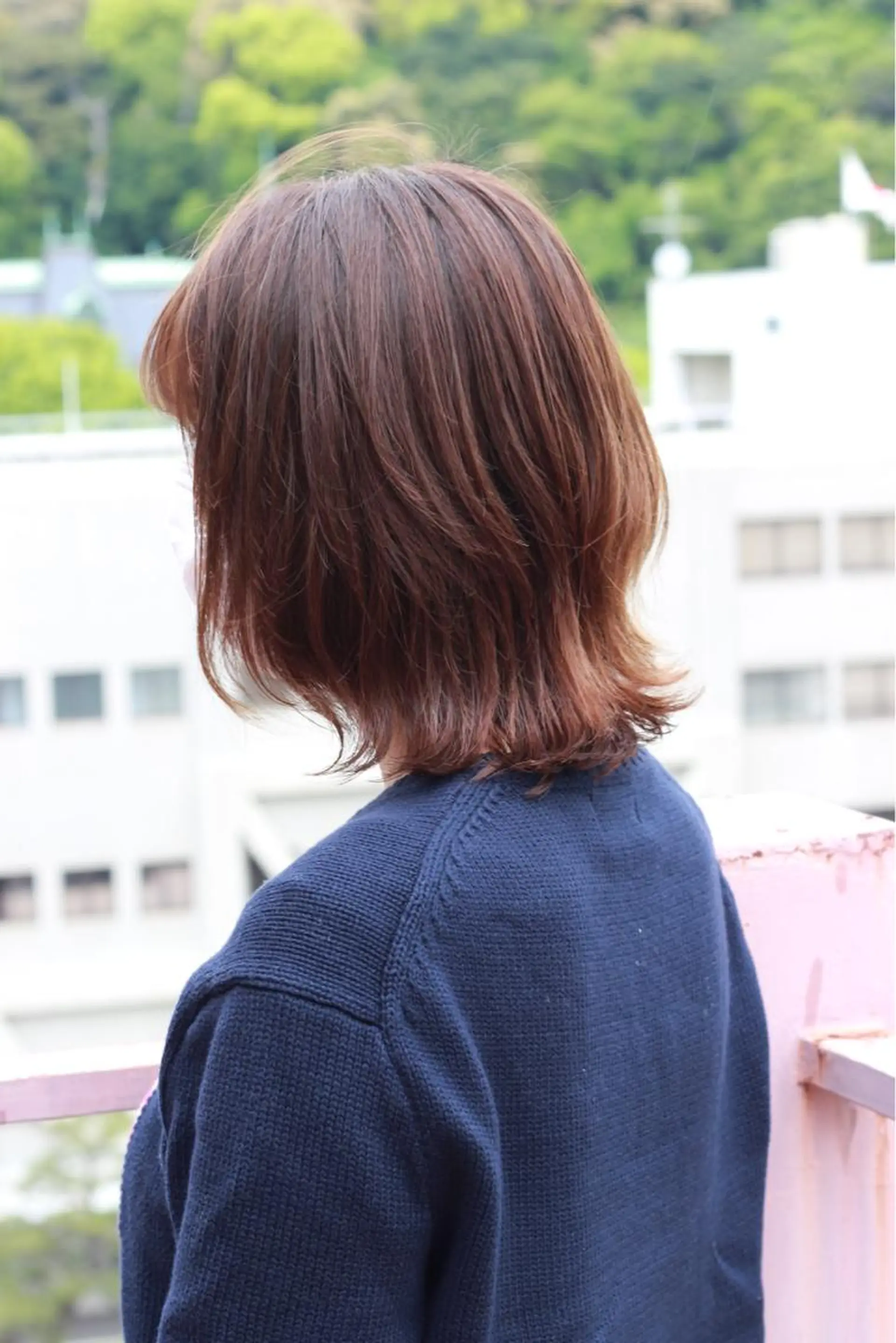 ミディアム パーマ ミディアムパーマ 外ハネヘア カット パーマ 縮毛矯正 Viage （ビアージュ）のヘアスタイル