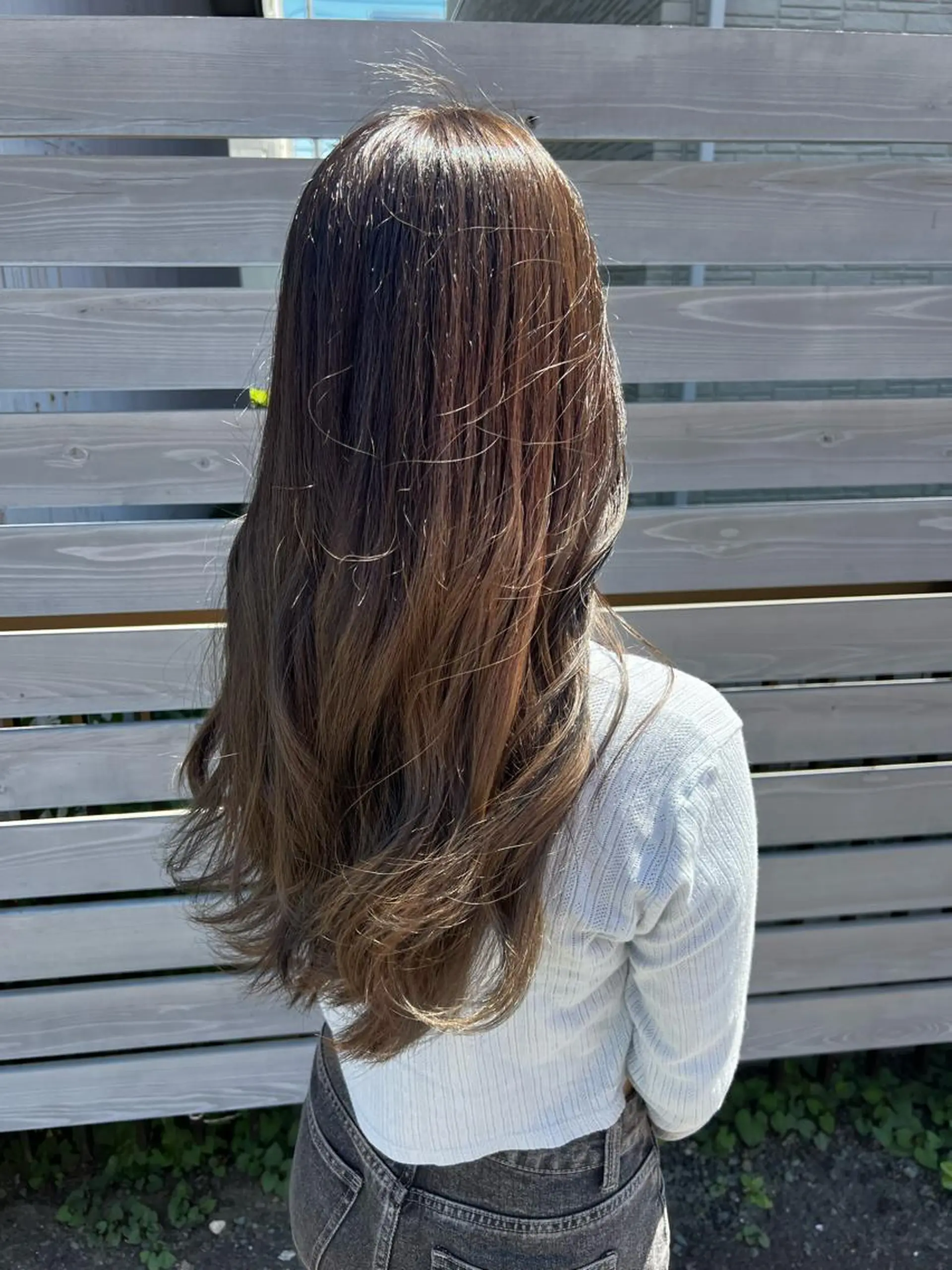 ロング カラー アッシュ 黒髪 ブリーチ ブルーカラー ブルーブラック 🌿寄り添い型美容師 🌿yuiのヘアスタイル