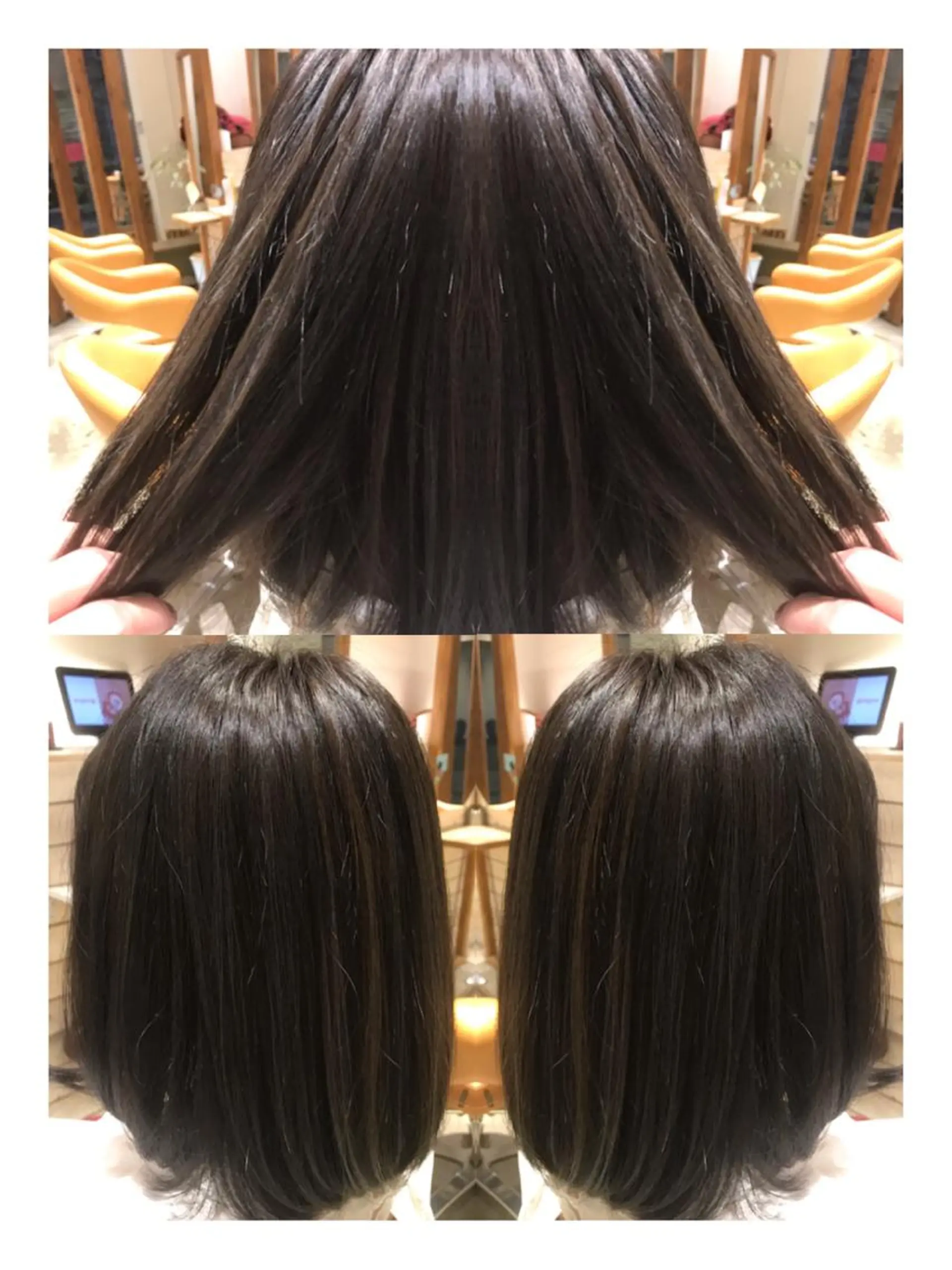 ミディアム カラー アッシュ 透明感カラー across hair design武蔵小杉店所属・/本物の髪質改善/ 古川新のヘアスタイル