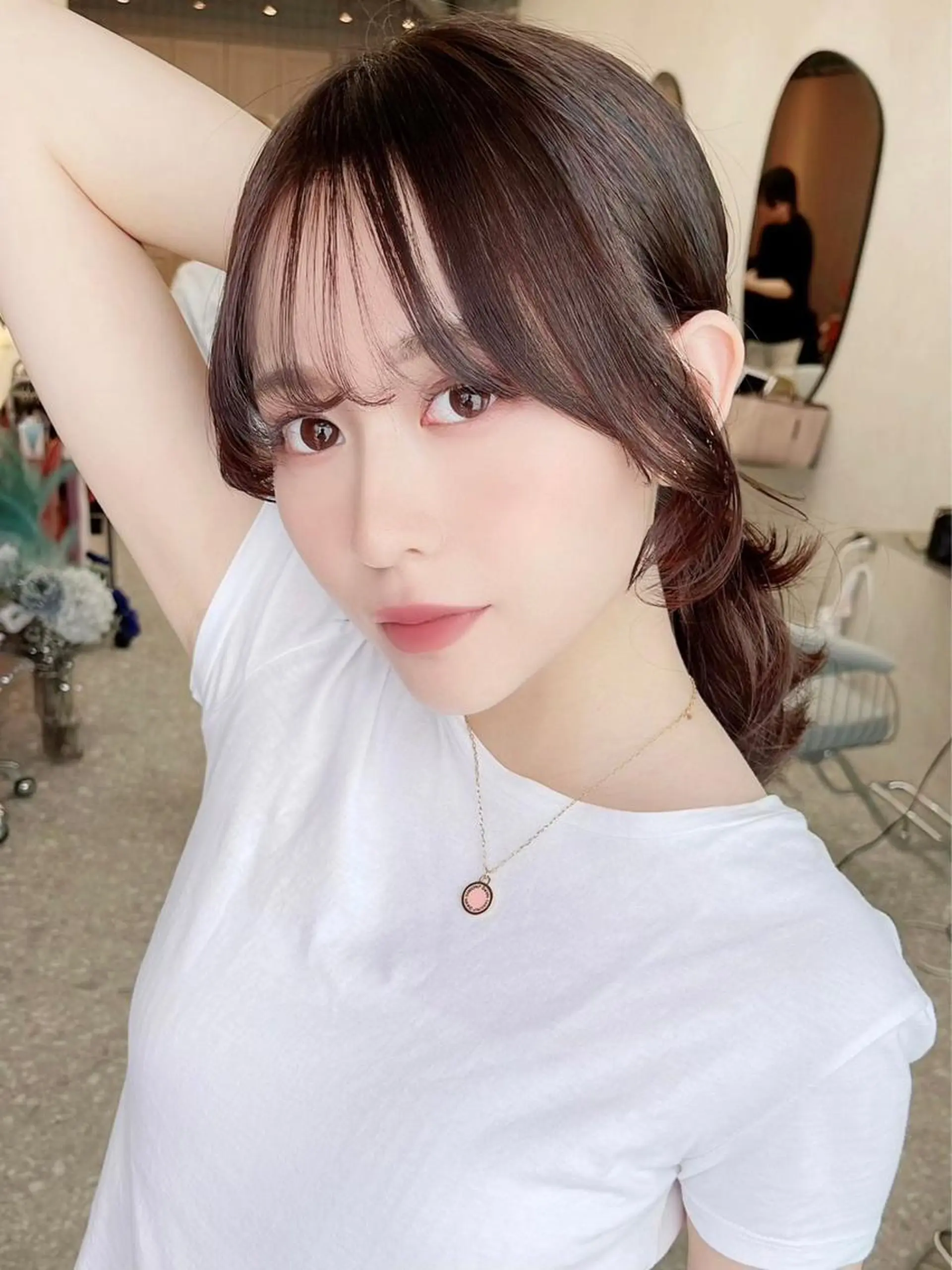 ロング シールエクステ エクステ 顔周りカット 髪質改善 韓国風ヘア 新宿/韓国レイヤー/ 髪質改善/佐藤航のヘアスタイル